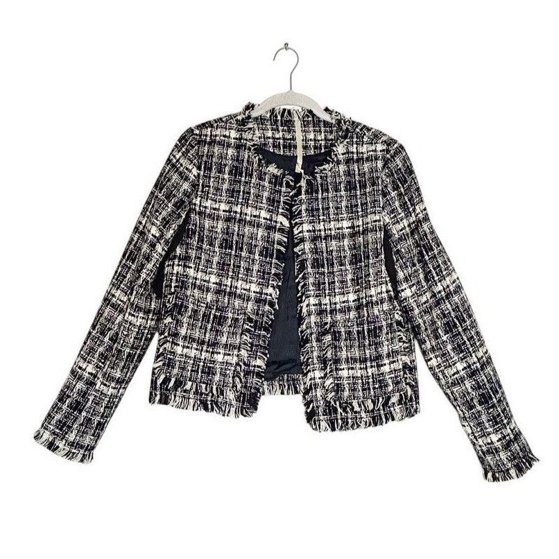Other Truth And Pride Nocturnal Tweed Open Blazer in Black/Cream/W Size M / US 6-8 / IT 42-44 - 2 Thumbnail