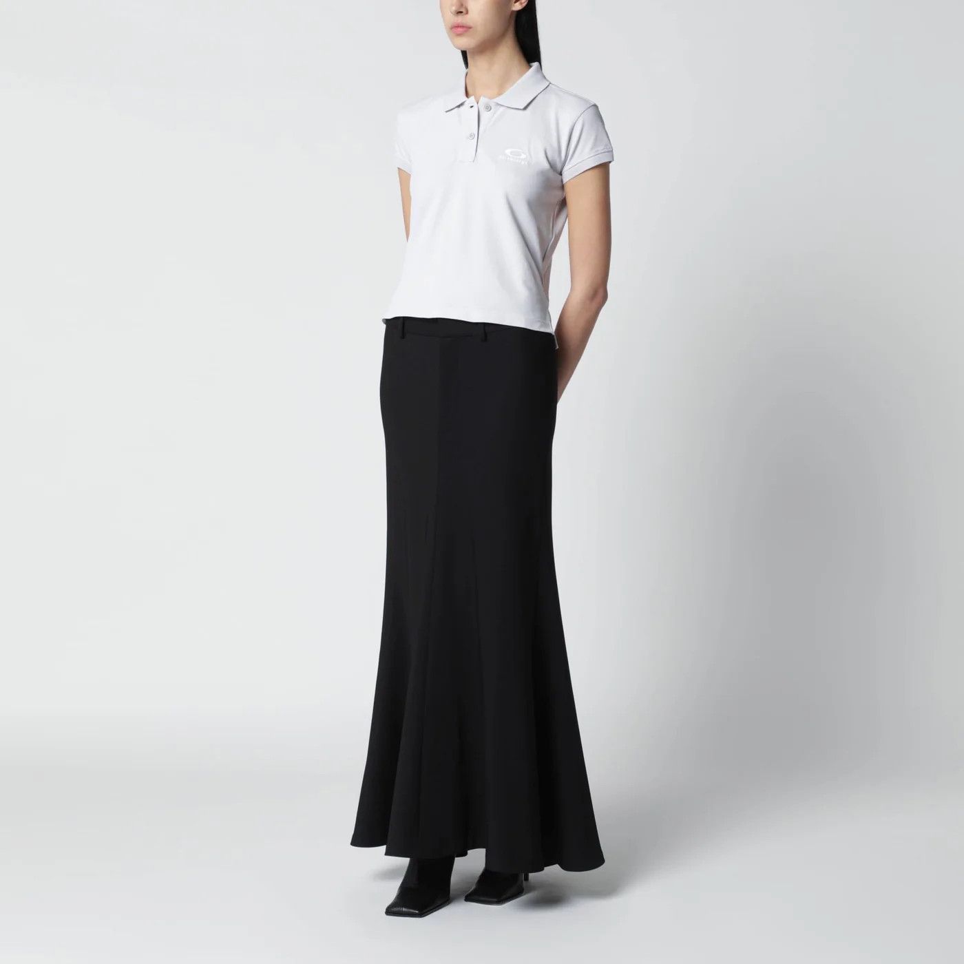 Balenciaga o1d2blof0426 Classic Polo Shirt in Off-White Size XS / US 0-2 / IT 36-38 - 2 Thumbnail