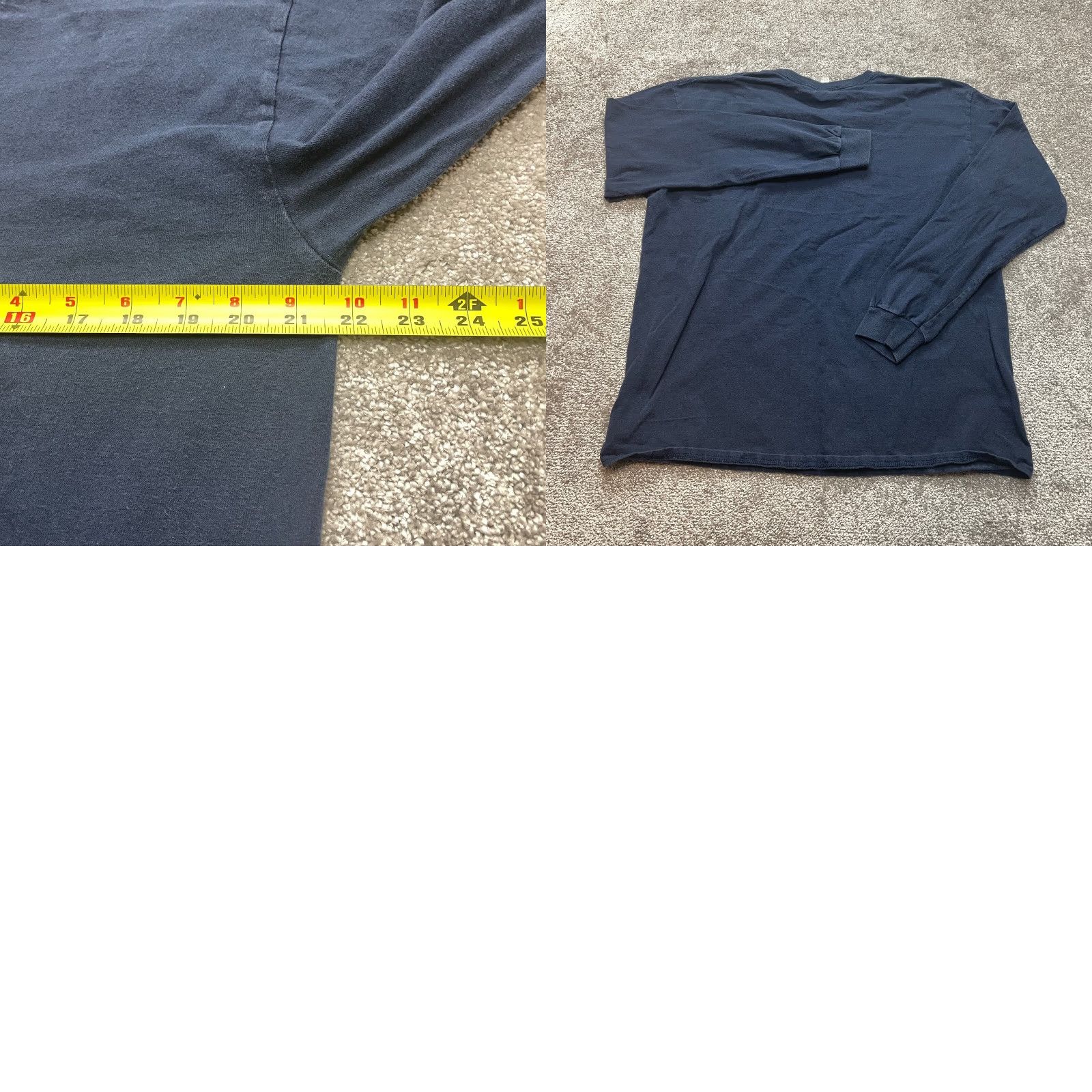 Gildan Gildan Shirt Mens L Ultra Cotton Blue Long Sleeve Crew Tee Shirt Adults Cotton Blend Solid Logo Regular Fit Nylon? Size US L / EU 52-54 / 3 - 8 Thumbnail