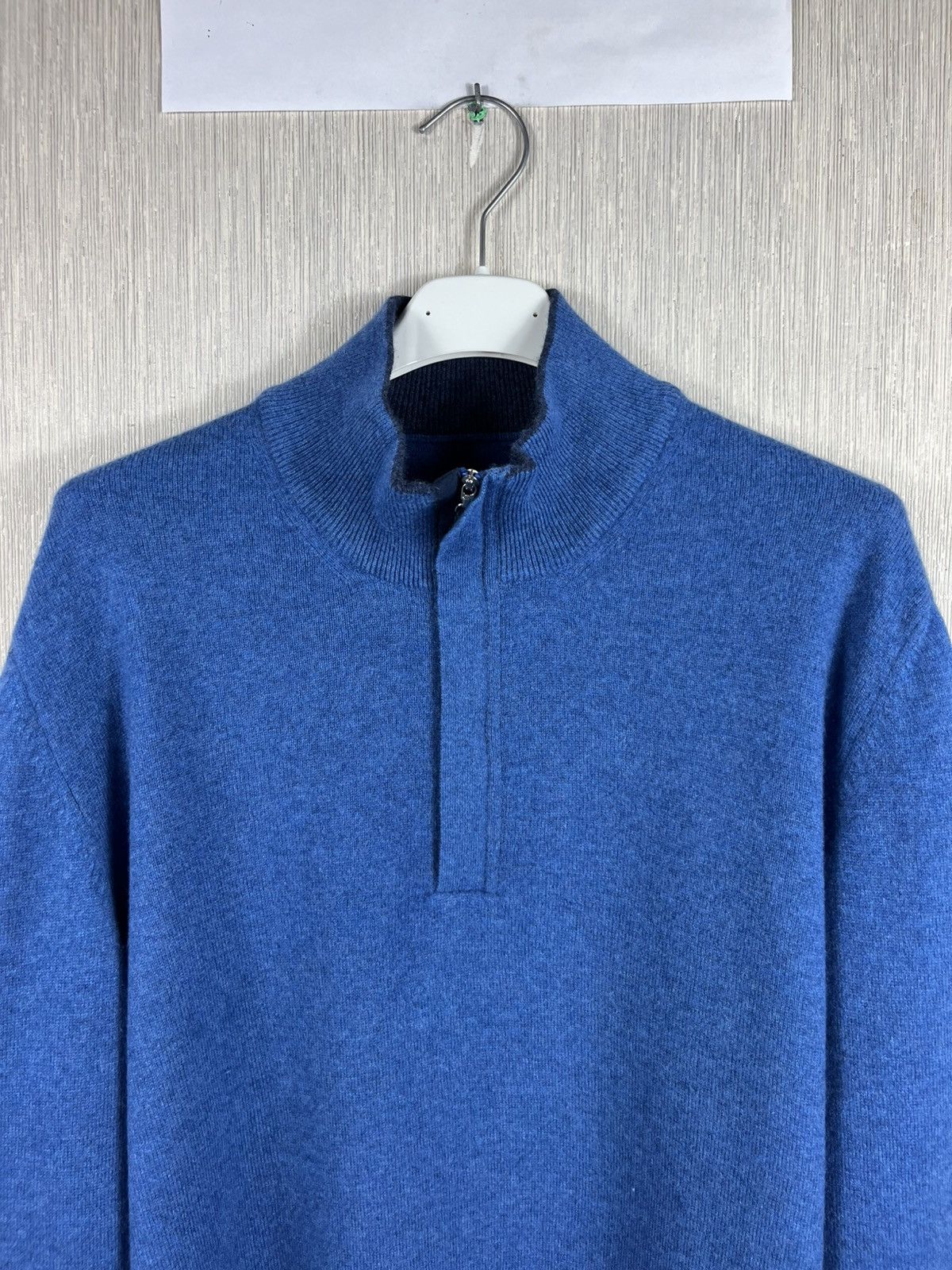 Gran Sasso Gran Sasso wool cashmere half zip sweater alcantara luxury Size US L / EU 52-54 / 3 - 3 Thumbnail