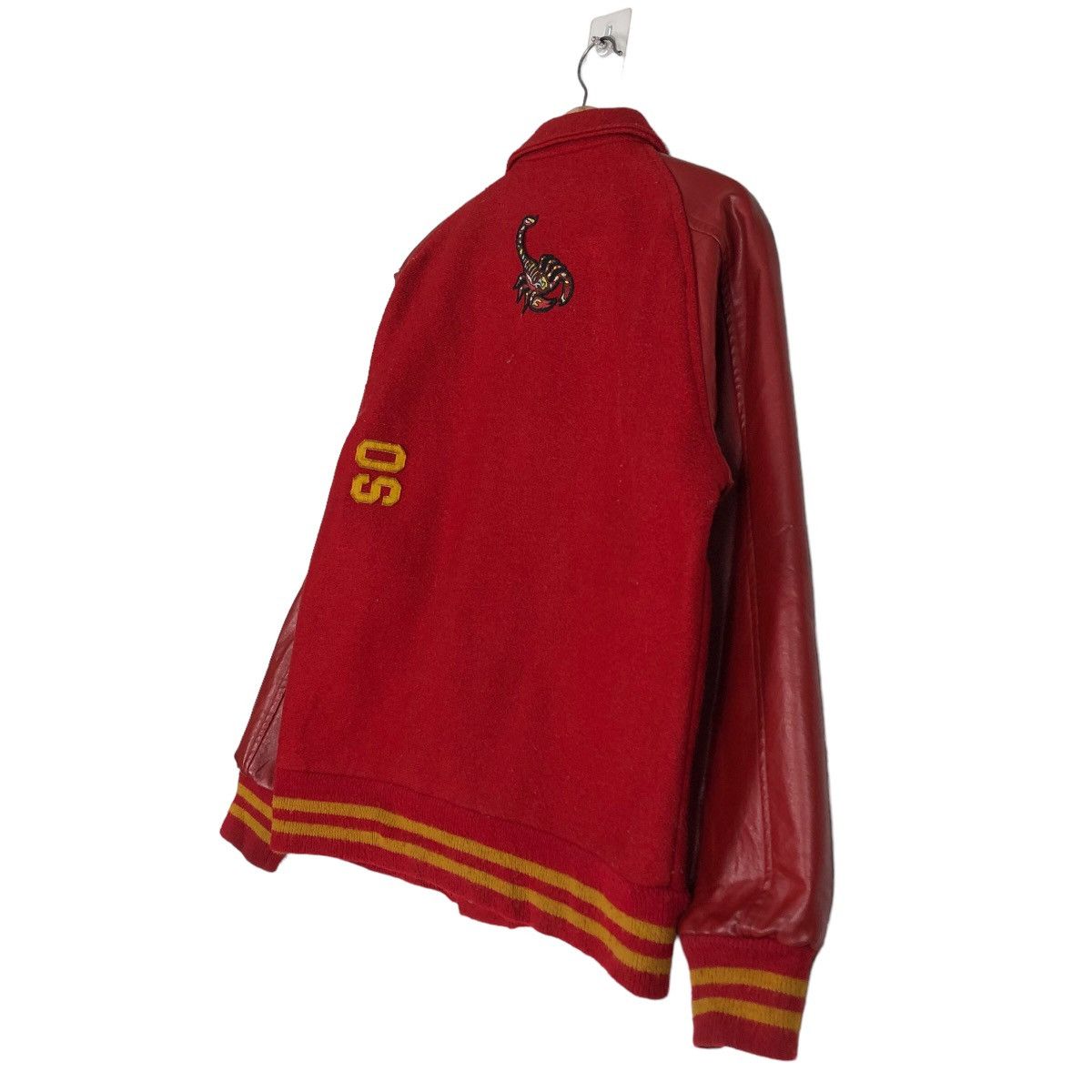 Japanese Brand 🔥VTG LEATHER VARSITY JACKET MILITARY TOYO ENTERPRISE Size US M / EU 48-50 / 2 - 10 Thumbnail