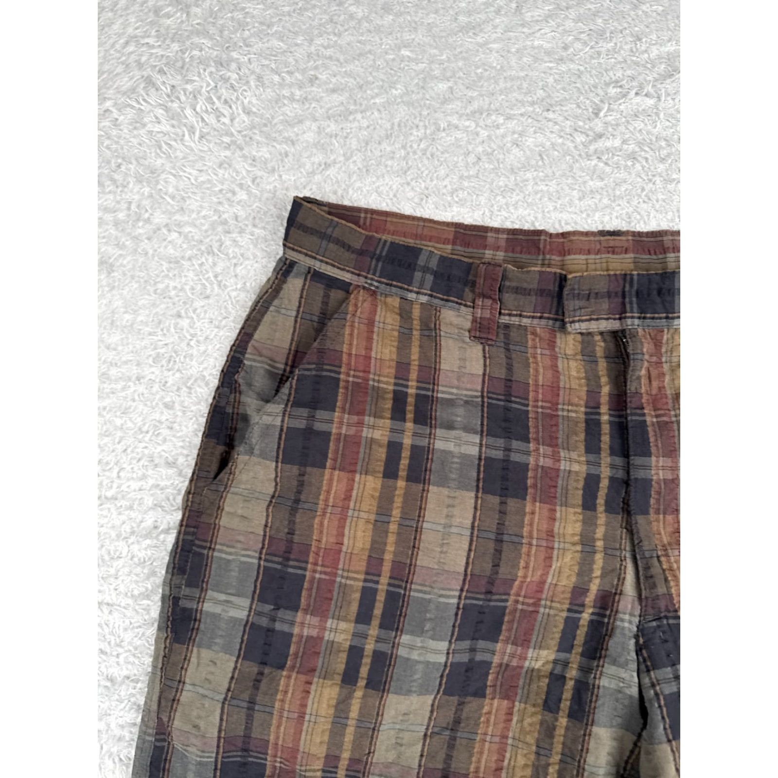 Patagonia Patagonia Shorts Men 32 Brown Plaid Chino Casual Polyester Flat Front 10" Outdoor Mens Size US 32 / EU 48 - 4 Thumbnail
