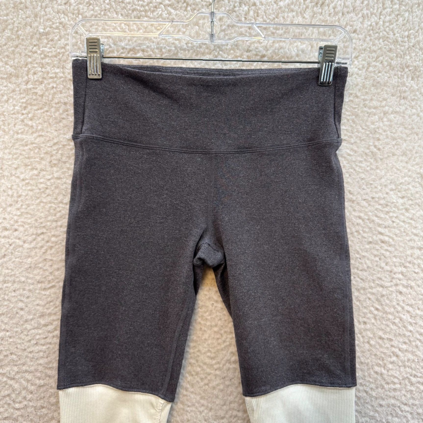 Alo VINTAGE? (No) Alo Scrunch Leggings M Women Gray Scrunch Yoga Gym Workout Medium Gray White Long Tall Stretch 90s? (No) Size 32" / US 10 / IT 46 - 3 Thumbnail