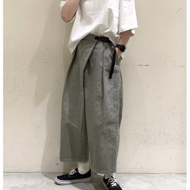 image of Niko And… X Gramicci Wide Leg Hakama Pants in Grey, Men's (Size 30)