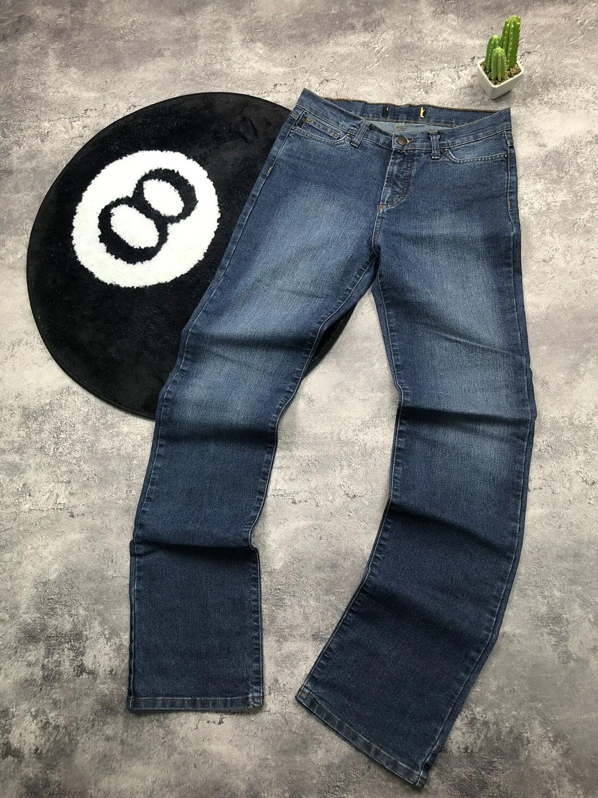 Just Cavalli JUST CAVALLI Vintage 90s Jeans Blue Lizard Snakeskin 38 Size 29" - 2 Thumbnail