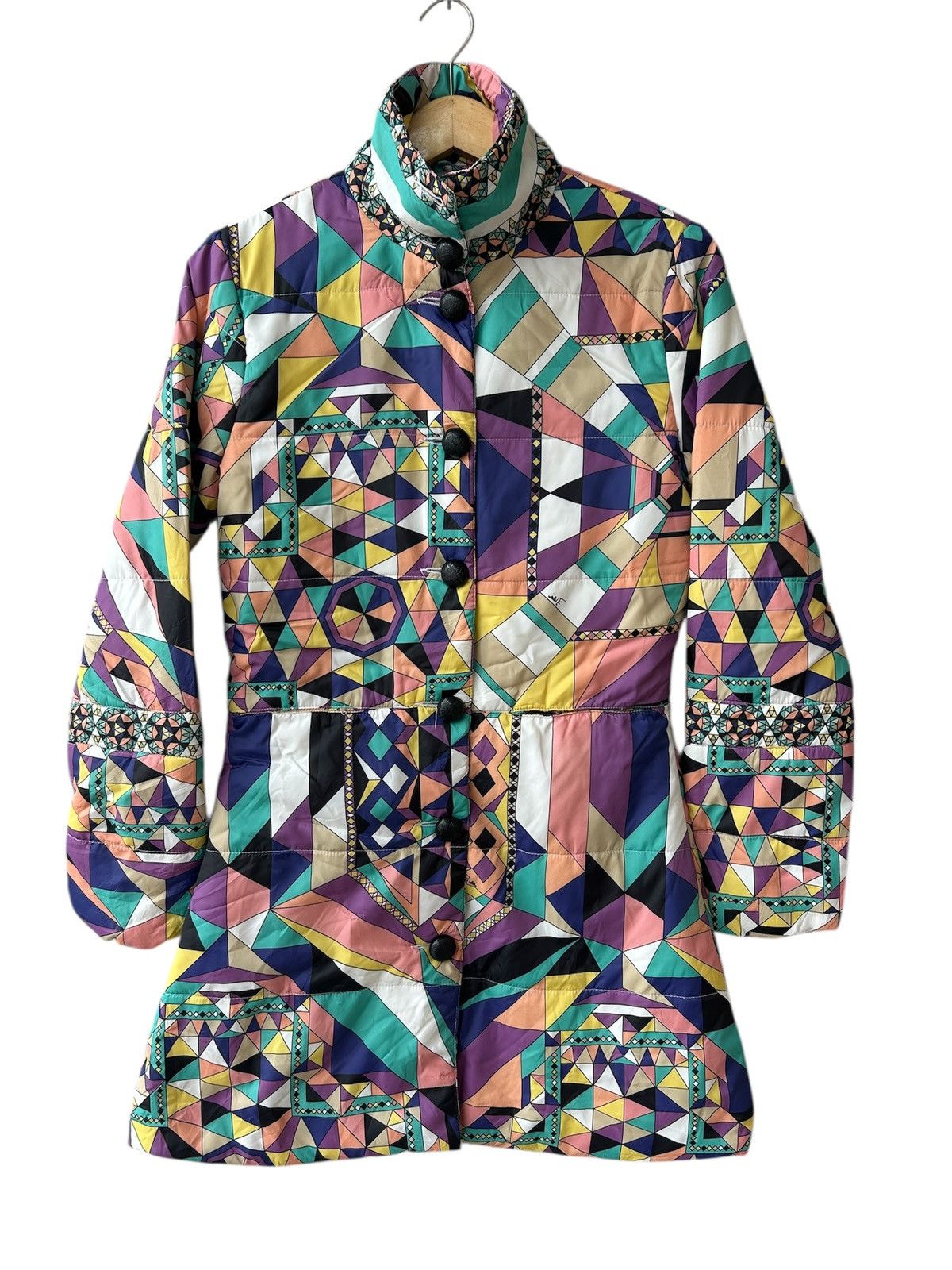 Emilio Pucci Emilio Pucci Multicolor Puffer Coat Jacket Size S / US 4 / IT 40 - 1 Thumbnail