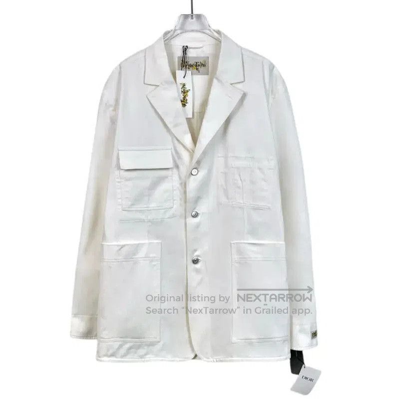 Dior Dior Men's Casual White Cotton Coat . Size US L / EU 52-54 / 3 - 1 Thumbnail