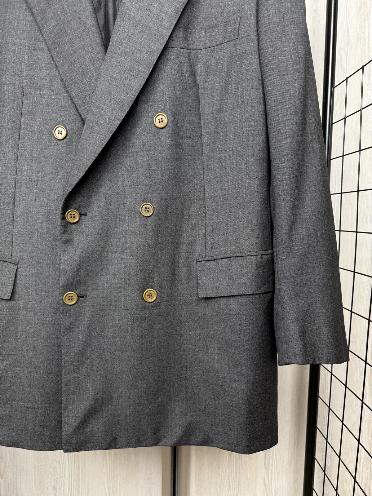 Brioni Brioni Double-Breasted grey wool made in Italy blazer Size 44R - 4 Thumbnail