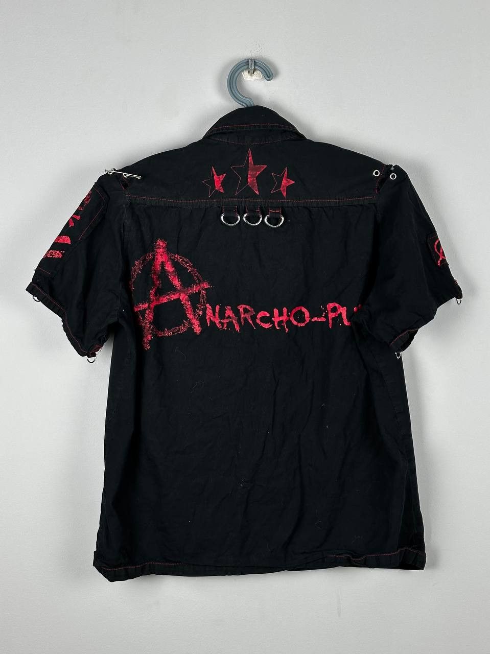 Japanese Brand Gothic Grunge Anarchy Punk Short Sleeve Shirt Size US M / EU 48-50 / 2 - 11 Thumbnail