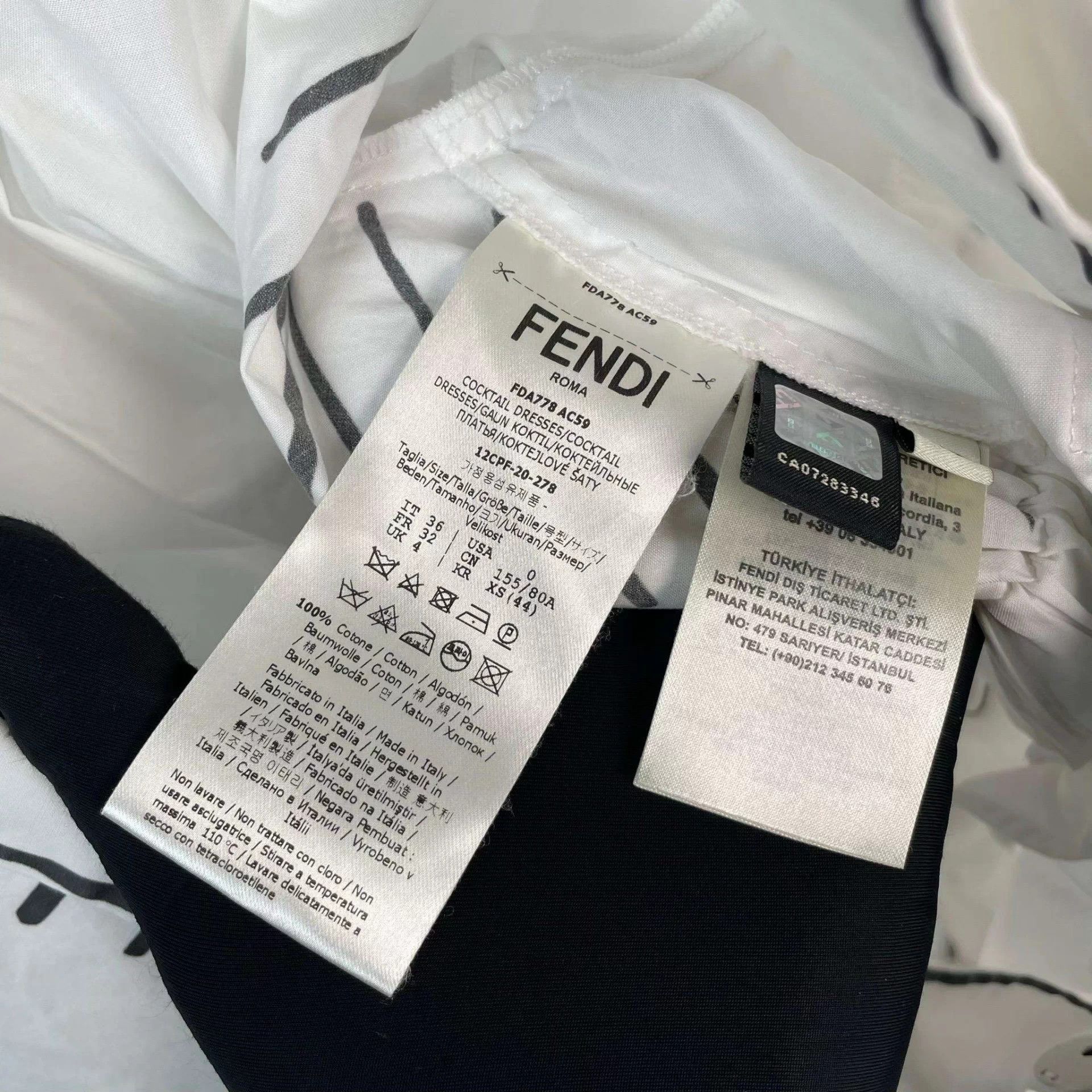 Fendi Fendi Graffiti Waist White Playsuit 36 Size XS / US 0-2 / IT 36-38 - 6 Thumbnail