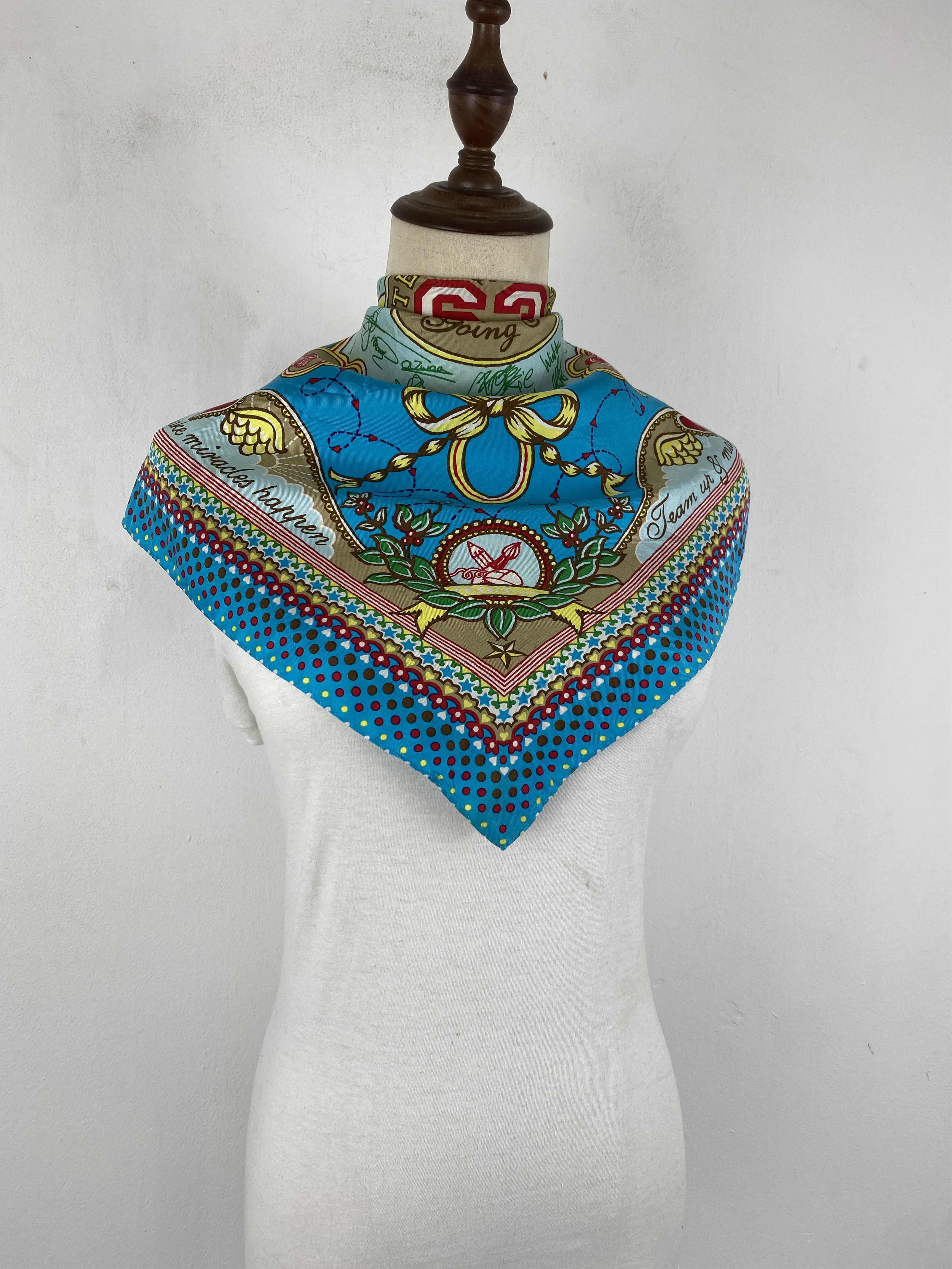 Oilily Team Oilily Silk Scarf Shawl Babushka head Scarf SN0054 Size ONE SIZE - 2 Thumbnail