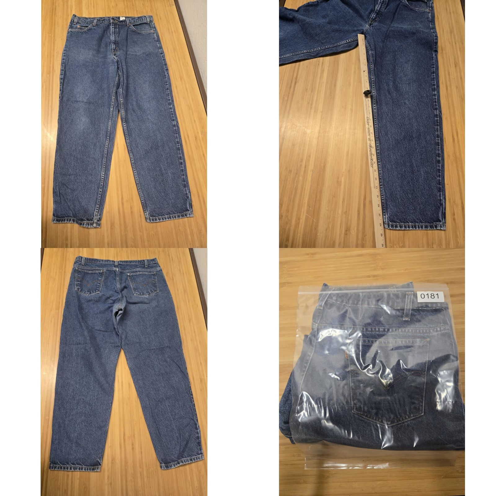 Levi's Levi's 550 Jeans Mens 40x30 Blue Medium Wash Relaxed Fit Tapered Leg Denim Jeans Mens Blue 40 30 Cotton Zip Five-pocket Size US 40 / EU 56 - 8 Thumbnail