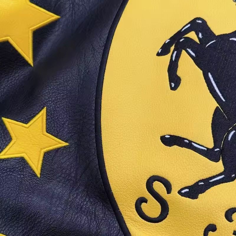 Vintage Ferrari 1947 racing leather jacket big horse stars logo Size US L / EU 52-54 / 3 - 5 Thumbnail