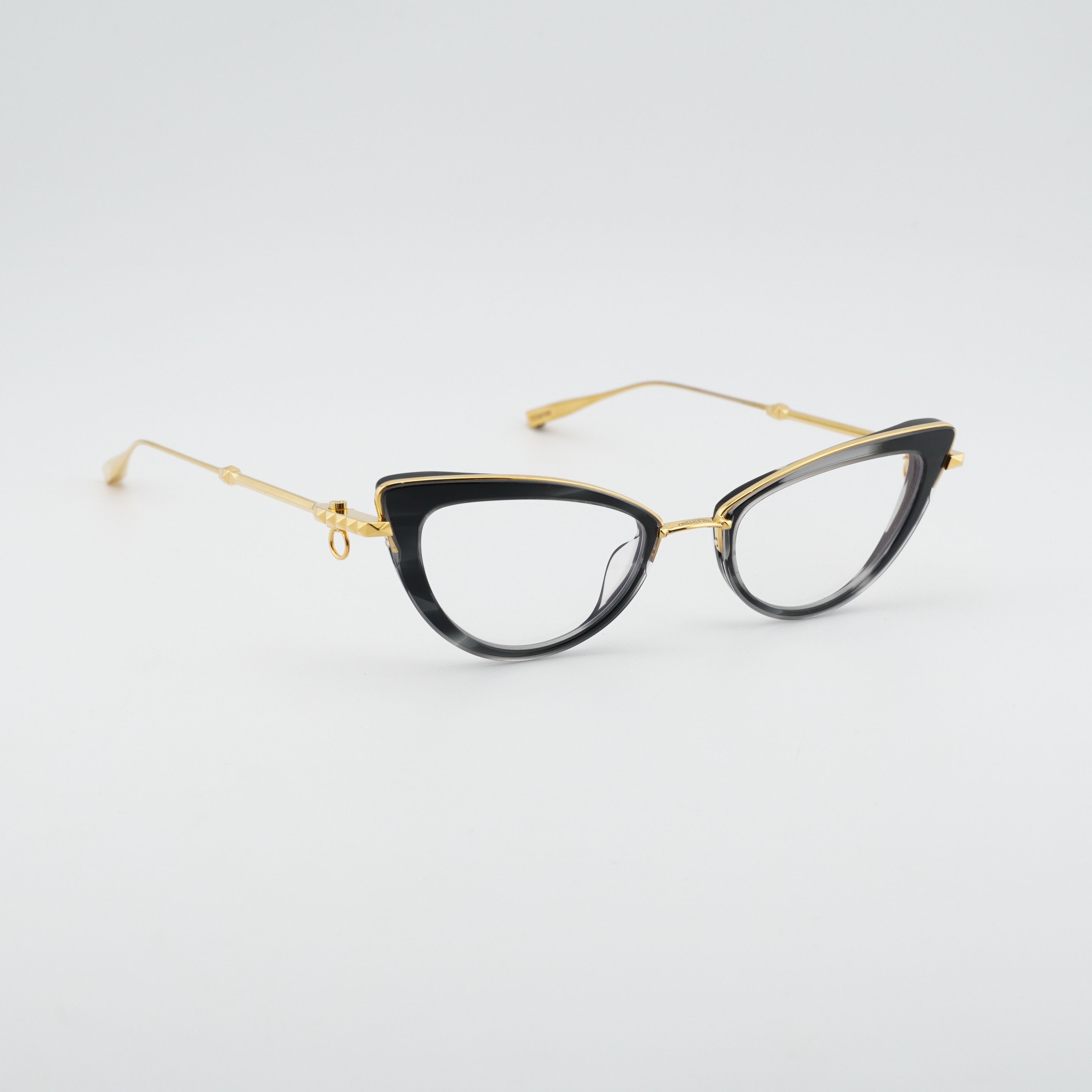 Valentino Valentino V-DAYDREAM VLX-123A-CH Eyeglasses Black/Gold 51mm Size ONE SIZE - 8 Thumbnail