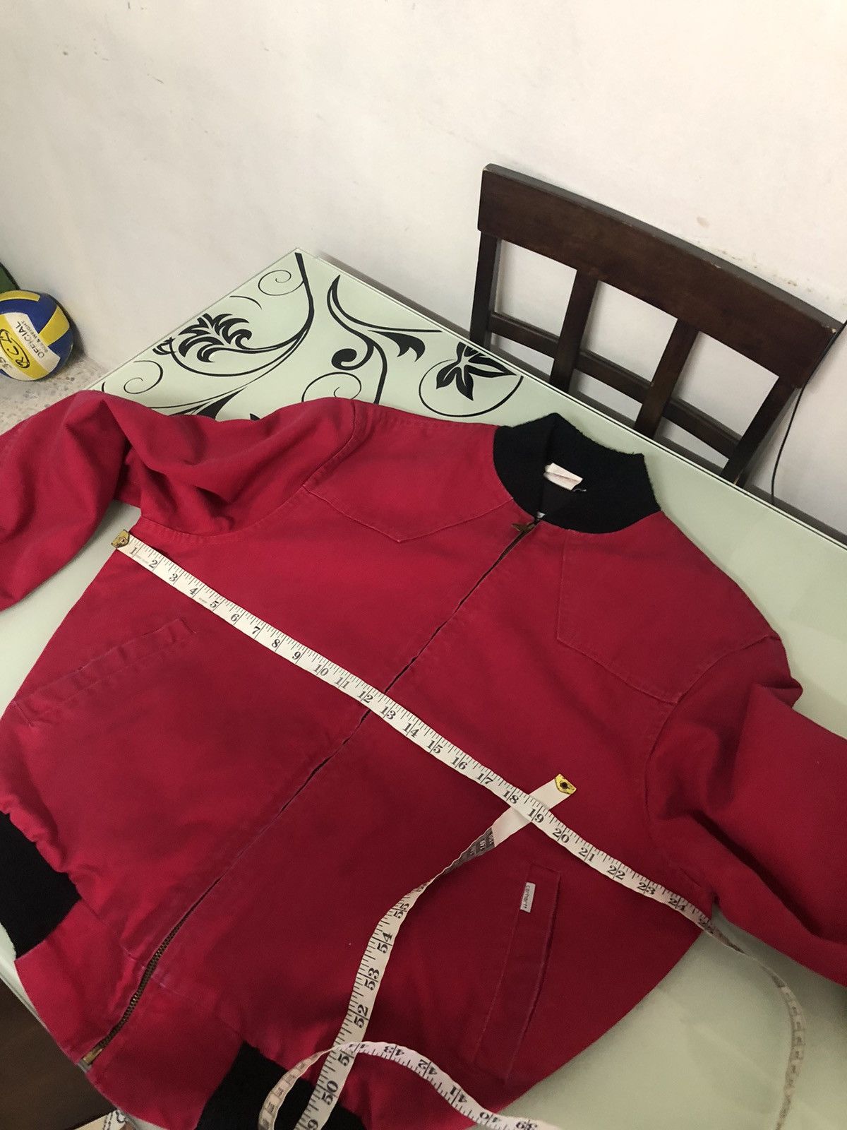 Carhartt Rare❗️Vintage 90s Carhartt 100 Years Red Bomber Jacket Size US L / EU 52-54 / 3 - 22 Thumbnail