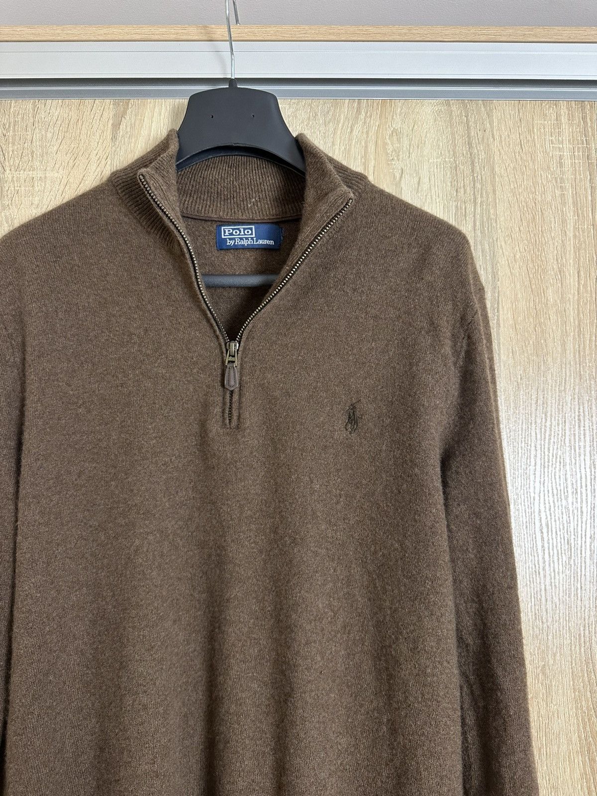 Polo Ralph Lauren 🔥 Polo Ralph Lauren 1/3 Zip Cashmere Wool Sweater Pullover Size US L / EU 52-54 / 3 - 2 Thumbnail