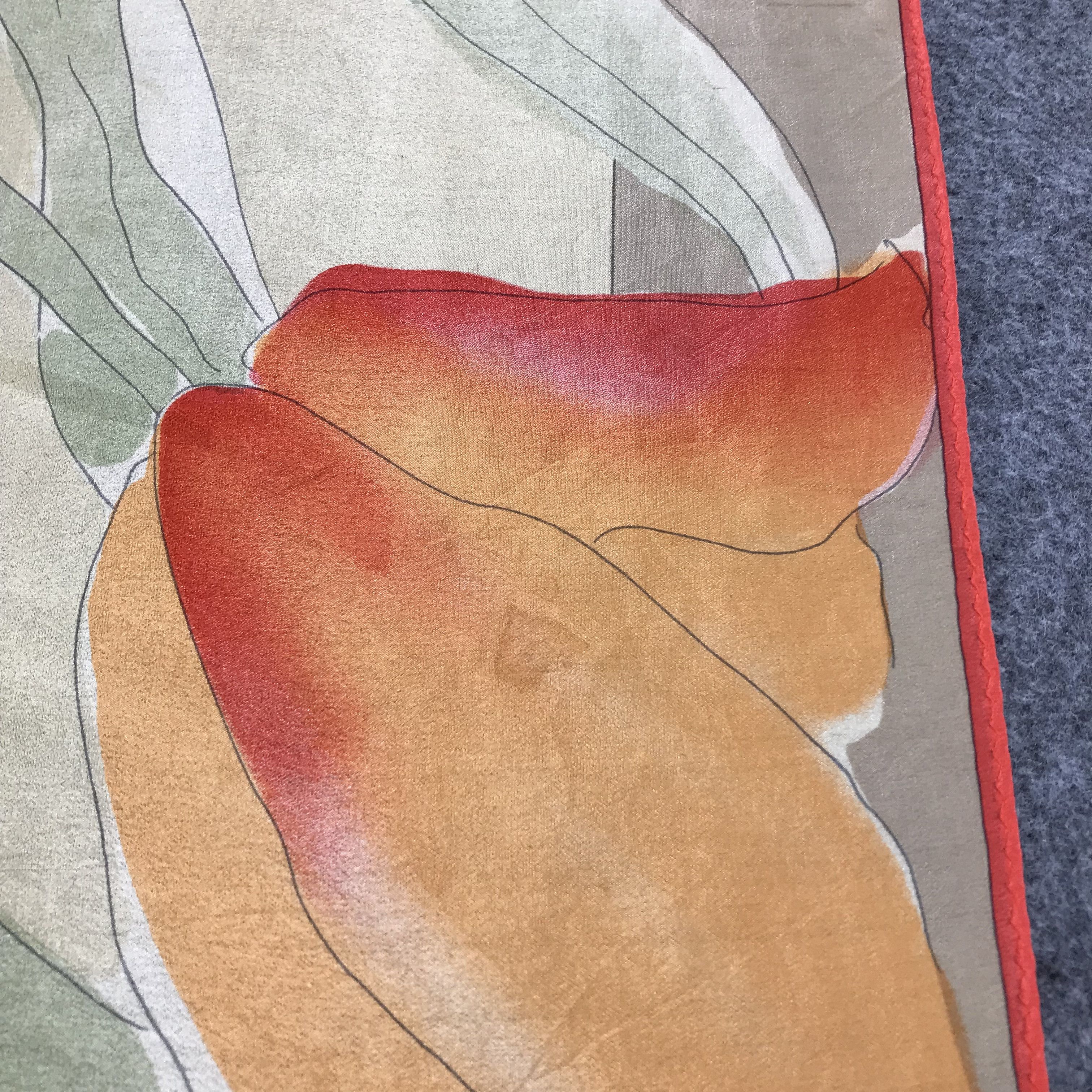 Japanese Brand Vintage Vana Floral Silk Scarf M114 Size ONE SIZE - 6 Thumbnail