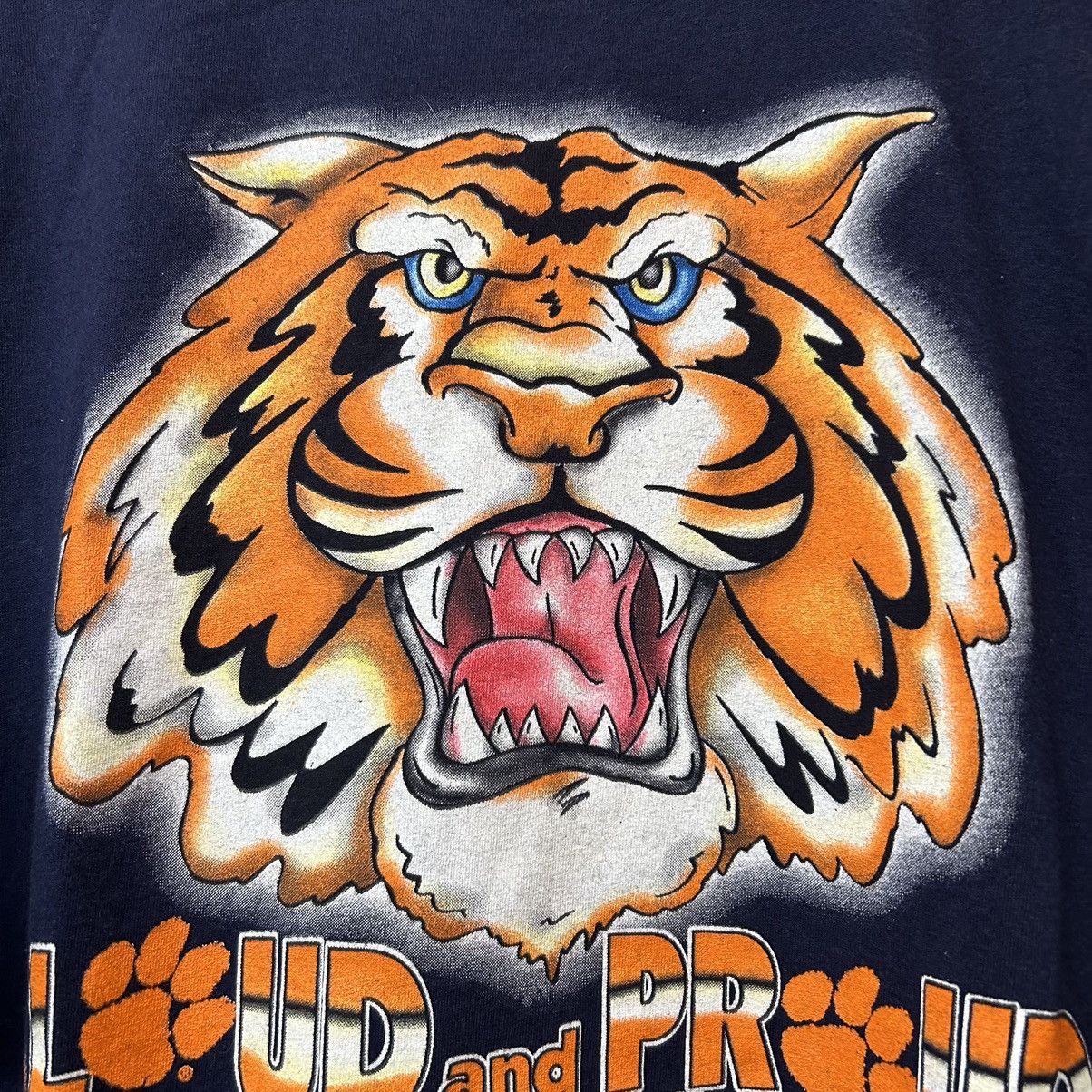 NCAA Vintage 90s Clemson Tigers Mascot Navy Graphic T Shirt Size US XXL / EU 58 / 5 - 5 Thumbnail