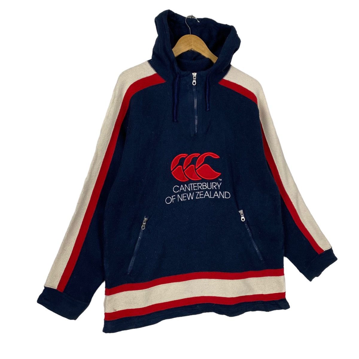 Canterbury of New Zealand × Vintage Vintage 90s Canterbury Of New Zealand Halfzip Fleece Hoodies Size US M / EU 48-50 / 2 - 2 Thumbnail