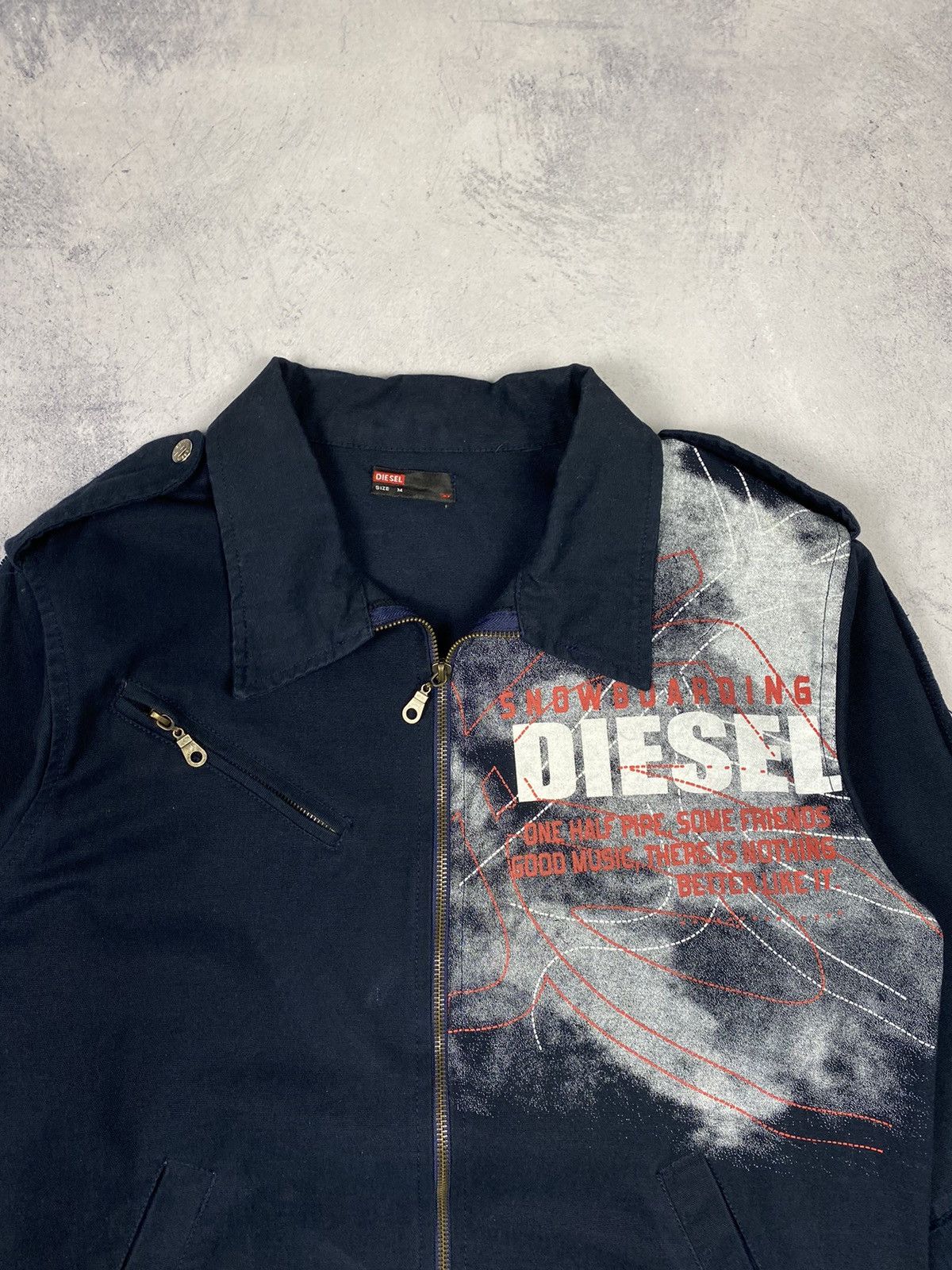 Designer × Diesel × Vintage Vintage 00s Diesel Avant Garde Denim Jacket Size US M / EU 48-50 / 2 - 4 Thumbnail