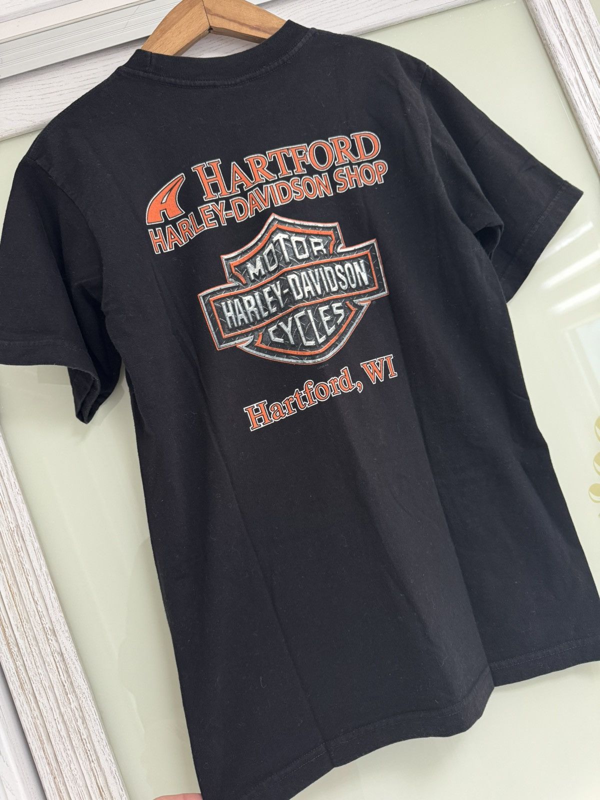 Harley Davidson Vintage Harley Davidson 2008 Fire Skull T-shirt Rare Tee Size US M / EU 48-50 / 2 - 8 Thumbnail
