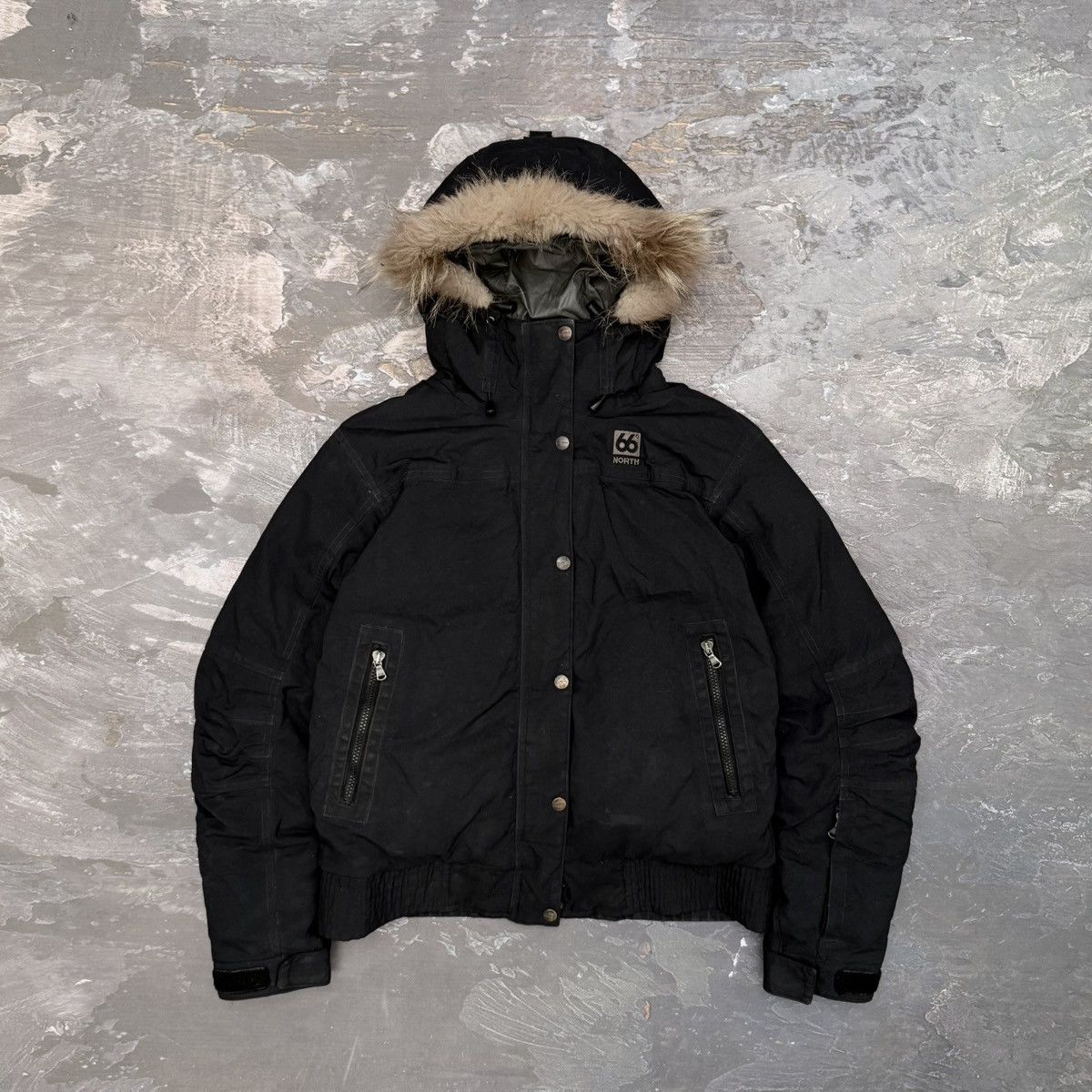 66 North North 66 Iceland Vintage Puffer Down Hooded Jacket Size M / US 6-8 / IT 42-44 - 1 Thumbnail