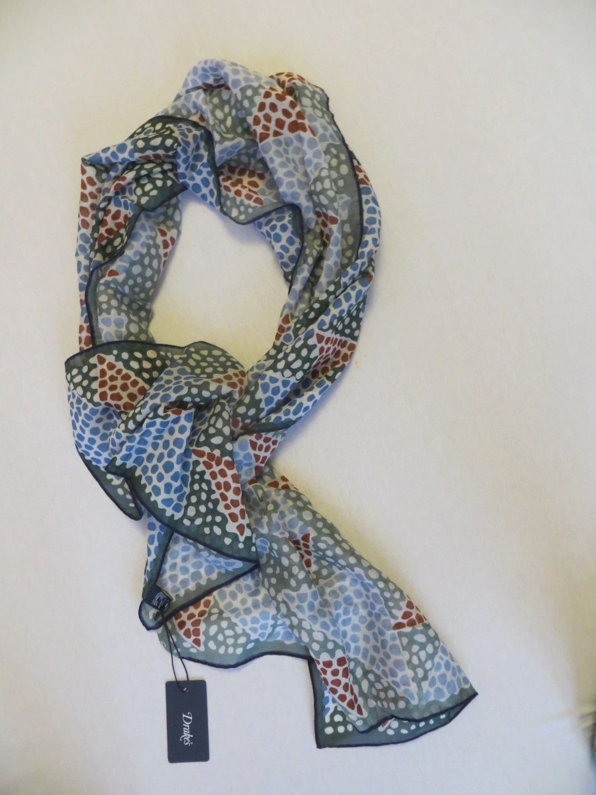 Drake's large printed scarf made in Italy Size ONE SIZE - 1 Thumbnail