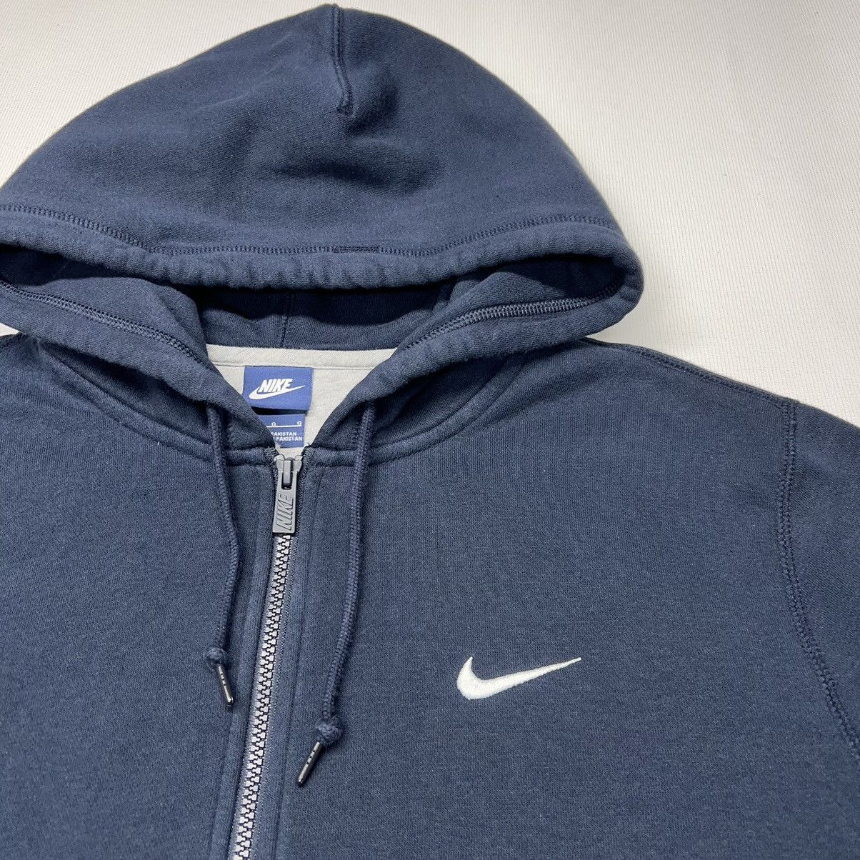 Nike Nike Hoodie Sweatshirt Blue Full Zip Athletic Logo Navy Y2K Size US L / EU 52-54 / 3 - 4 Thumbnail