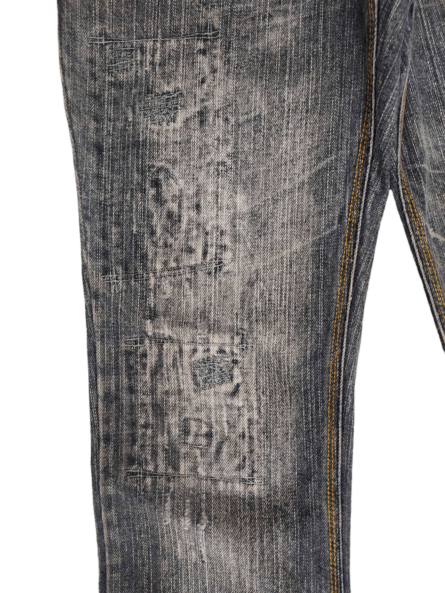 If Six Was Nine Flare Jeans FS Studded Distress Faded Boot Cut Y2k Mudmax Size US 30 / EU 46 - 7 Thumbnail