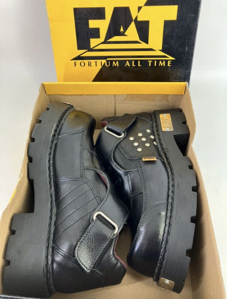 Vintage Genuine leather chunky platform shoes 90s 00s FAT Size US 10 / EU 43 - 11 Thumbnail
