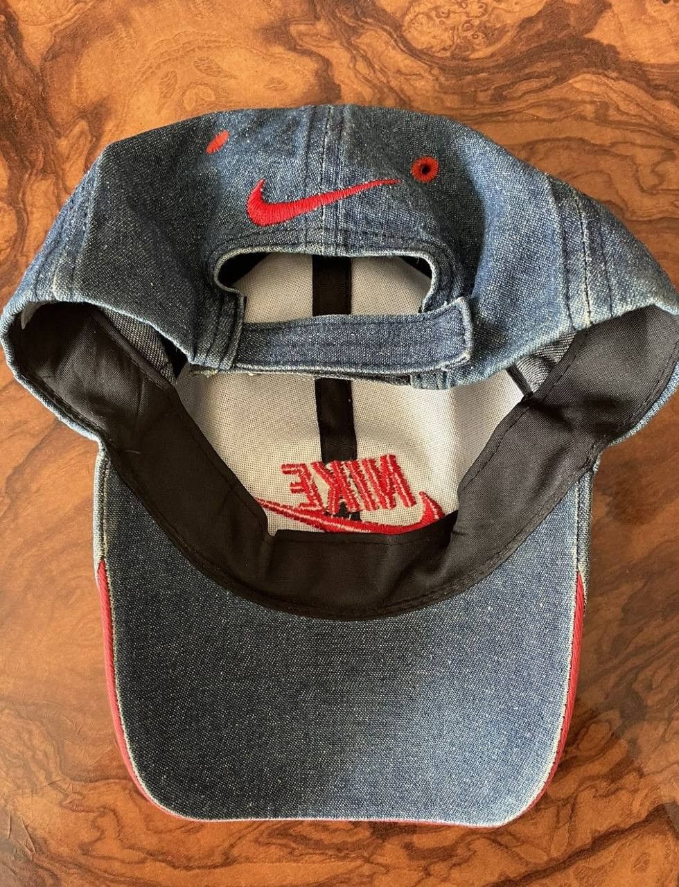 Nike Rare Denim Multiswoosh/pocket Vintage Nike Hat Size ONE SIZE - 4 Thumbnail