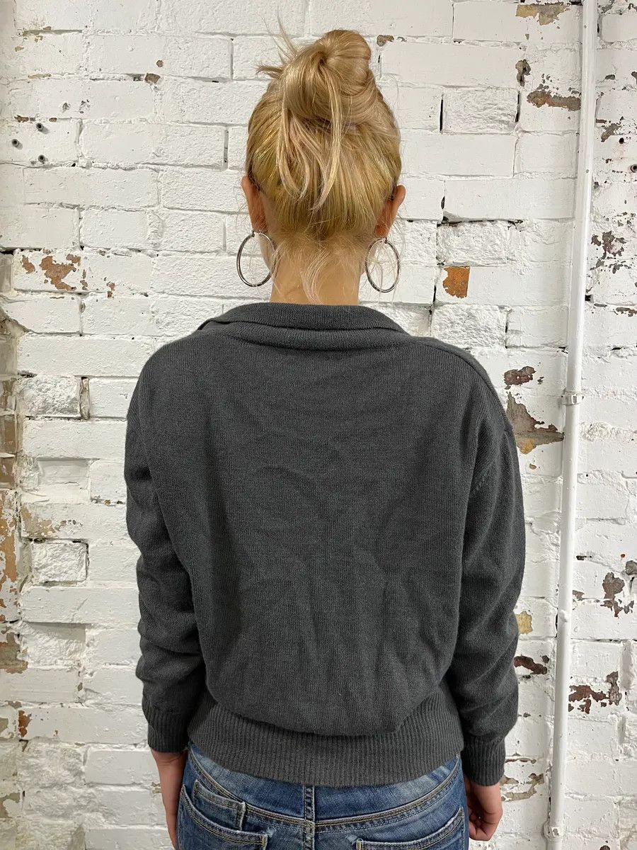 Dries Van Noten Dries Van Noten Grey Alpaca Buttoned Cardigan Size M / US 6-8 / IT 42-44 - 3 Thumbnail