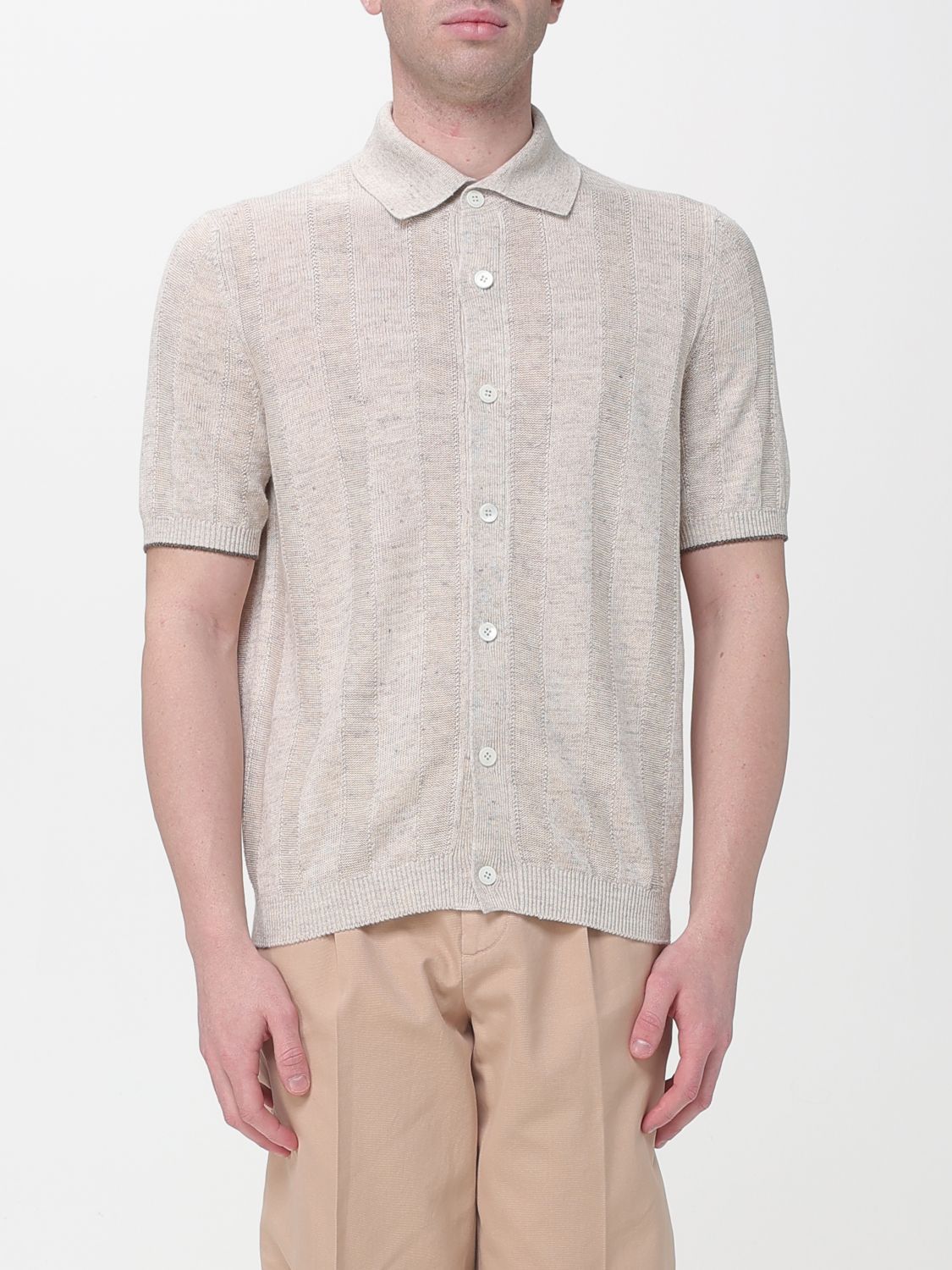 Brunello Cucinelli Brunello Cucinelli Shirt Men Brown Size US XXL / EU 58 / 5 - 1 Thumbnail