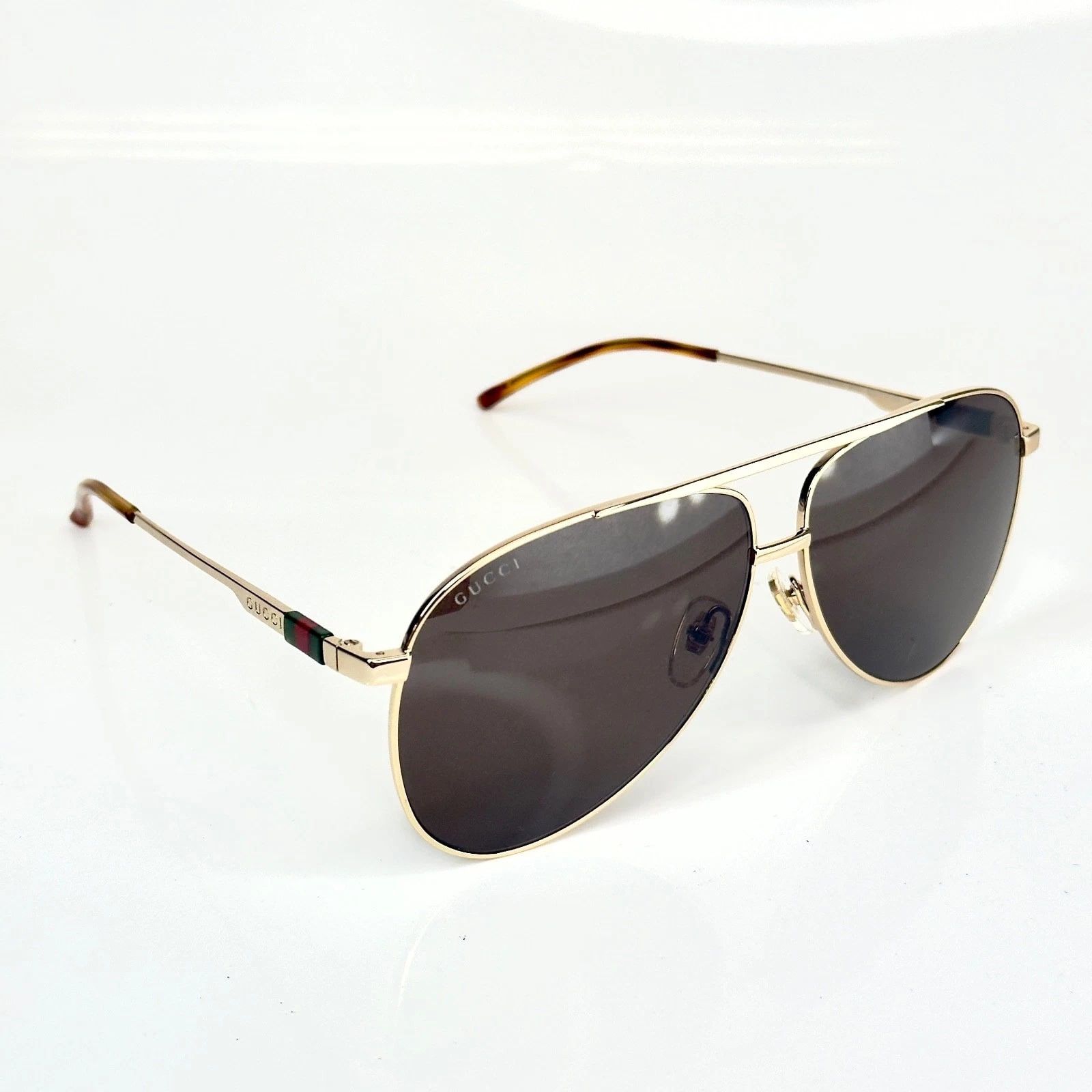 Gucci GUCCI GG1677S Stripe 1677 Gold Sport Aviator Sunglasses 002 Size ONE SIZE - 9 Thumbnail