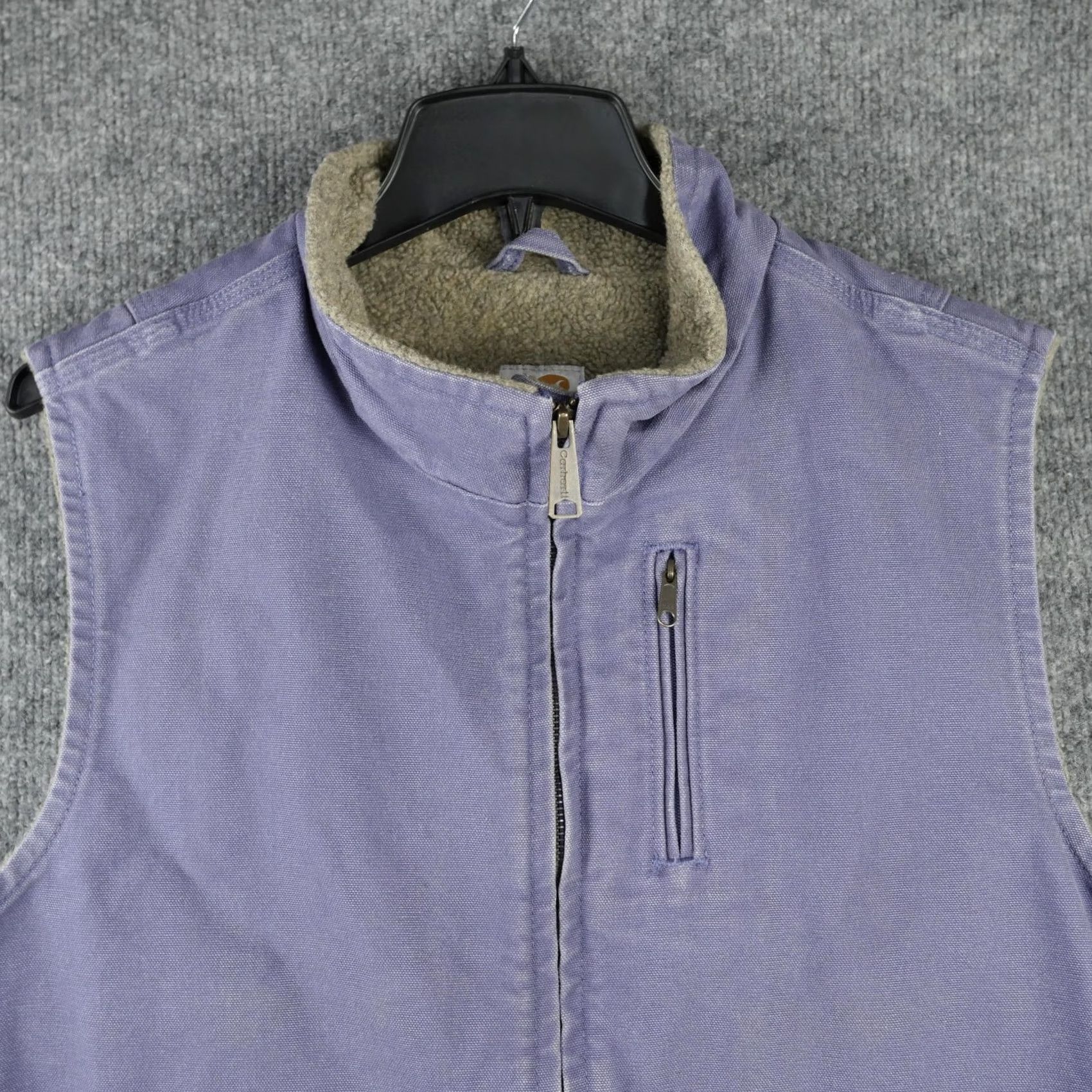 Carhartt Carhartt Vest Womens Large Purple Canvas Sherpa Lined Work Zip Pockets WV001 Size L / US 10 / IT 46 - 4 Thumbnail