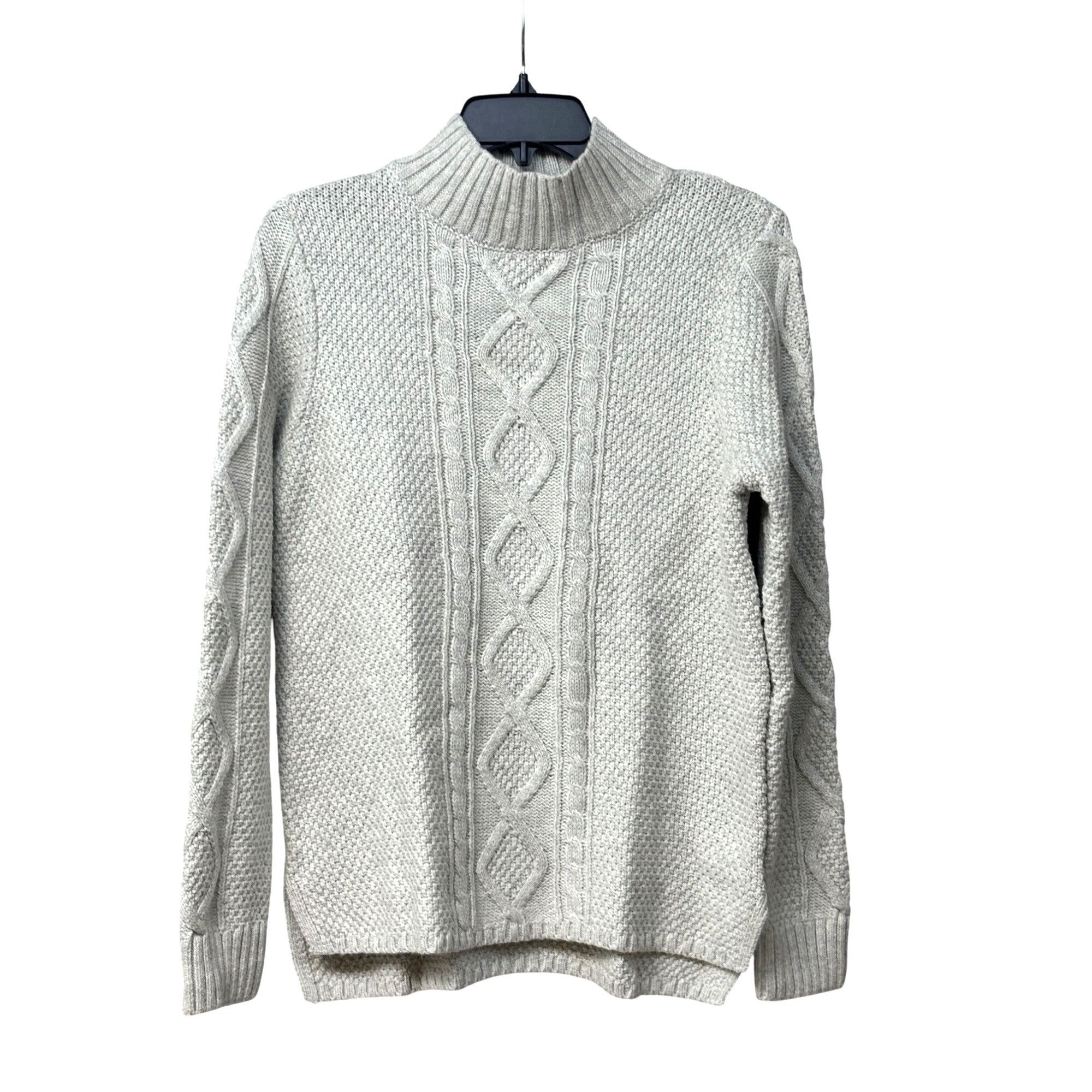 Lucky Brand Lucky Brand Cable Knit Turtleneck Sweater, Gray, Size M Size M / US 6-8 / IT 42-44 - 1 Thumbnail