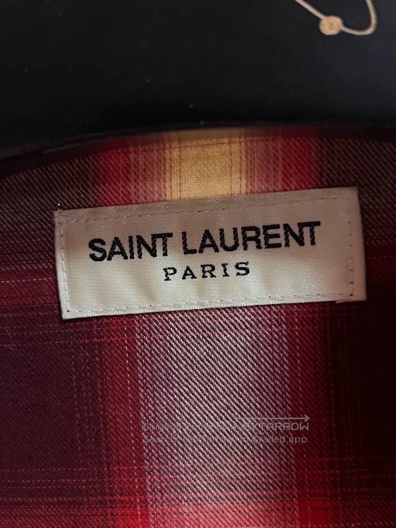 Saint Laurent Paris Saint Laurent Paris Saint Laurent red check cat-eye shirt, Size US XS / EU 42 / 0 - 4 Thumbnail