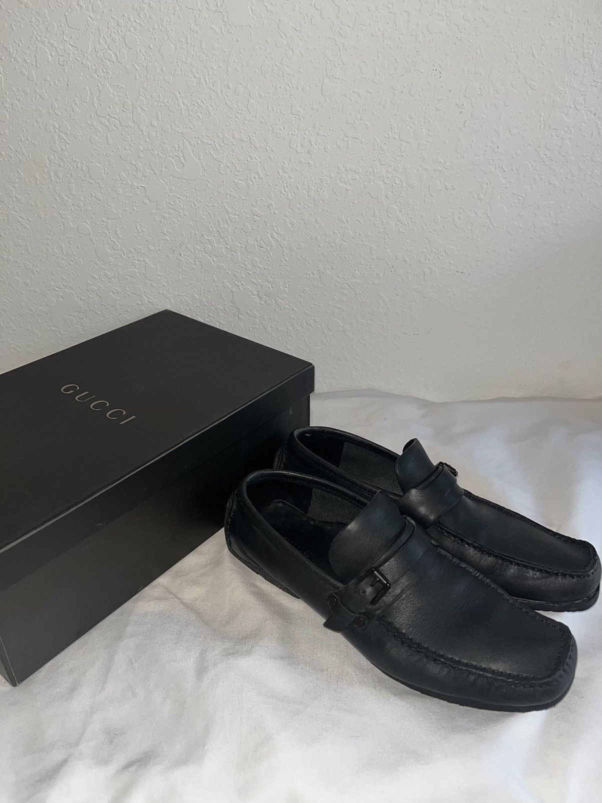 Gucci Gucci Black Leather Driving Loafers Size US 6 / IT 36 - 1 Thumbnail