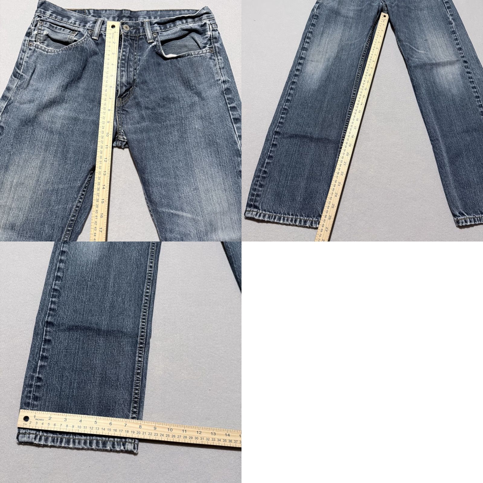 Levi's Levi’s 505 Jeans Men Blue Denim Mid-Rise Classic Straight Zip Fly - 32x27 Size US 32 / EU 48 - 9 Thumbnail