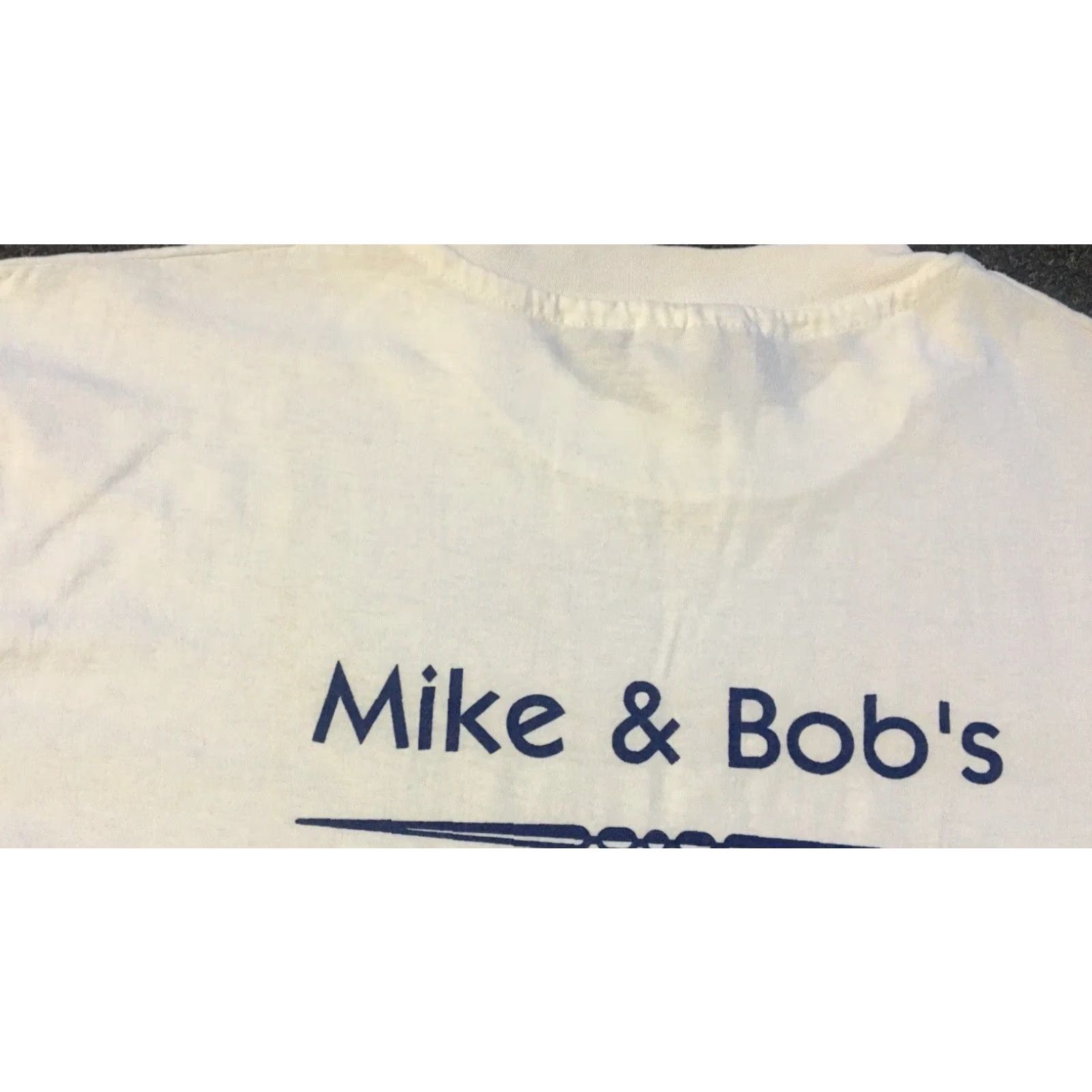 Vintage VINTAGE Whore House Bar Faded Shirt Mike & Bobs 90s M White Rock Grunge Harley Biker Funny Crude Sex Theme USA USA? Size US M / EU 48-50 / 2 - 6 Thumbnail