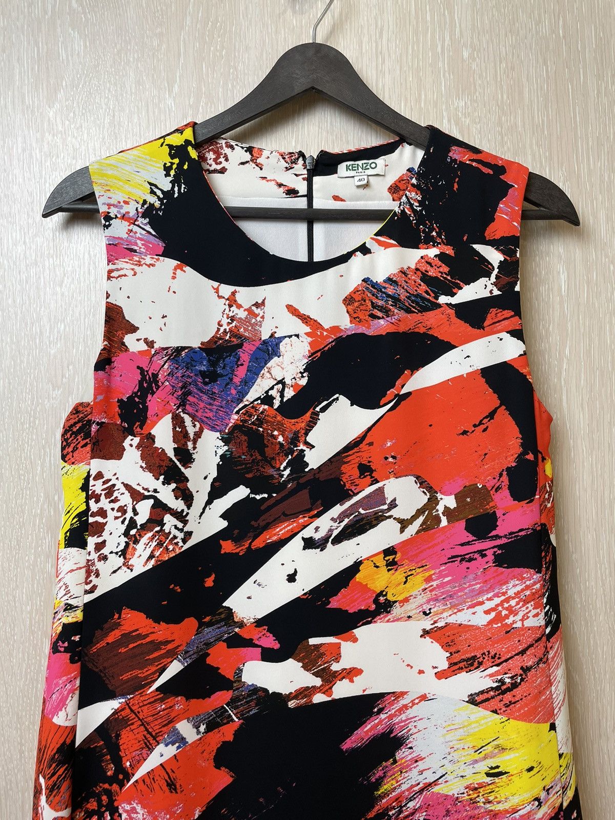Designer × Kenzo KENZO Sleeveless Abstract Mini Dress Size M / US 6-8 / IT 42-44 - 2 Thumbnail