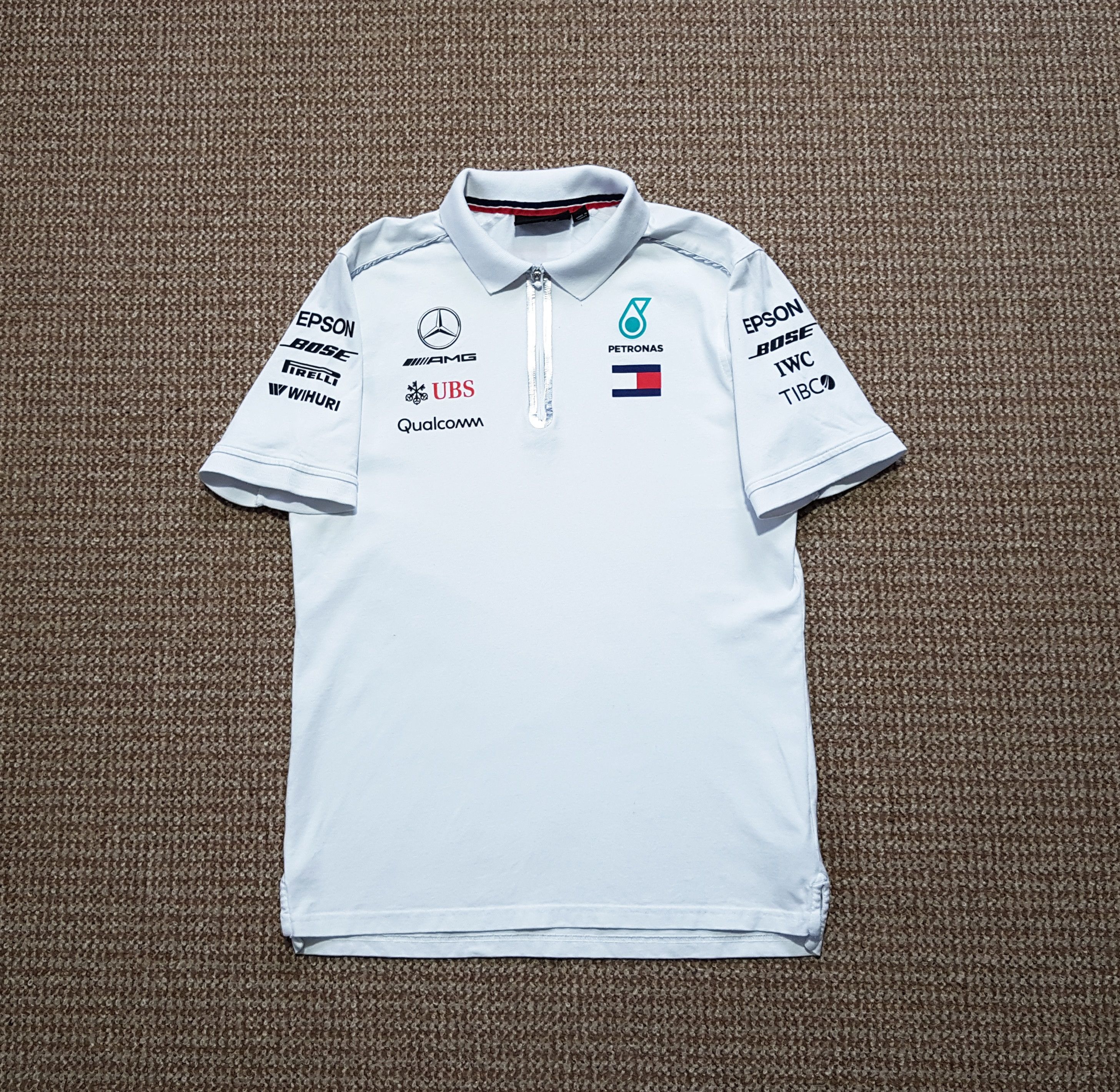 Formula 1 Mercedes AMG Petronas F1 Team Polo Shirt Qualcomm Bose sz M Size US M / EU 48-50 / 2 - 1 Thumbnail