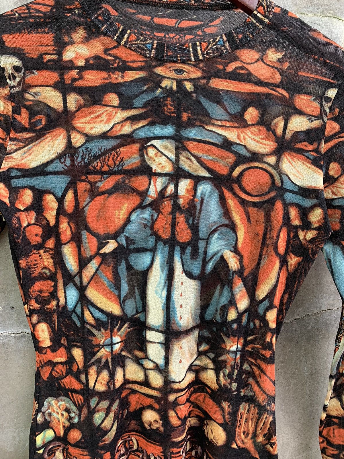 Jean Paul Gaultier AW98 Cathedral Mesh Tattoo Top Size S / US 4 / IT 40 - 7 Thumbnail