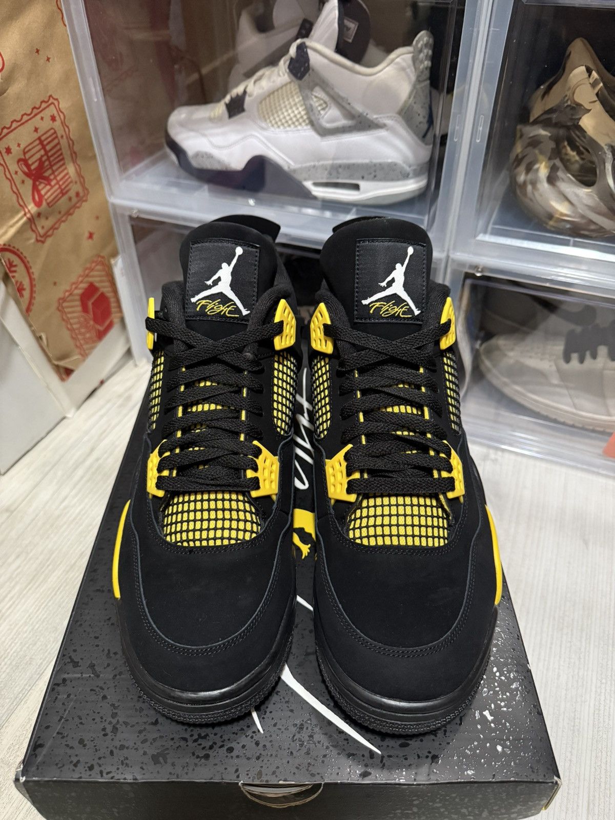 Jordan Brand Air Jordan 4 Retro Yellow Thunder Size US 13 / EU 46 - 4 Thumbnail