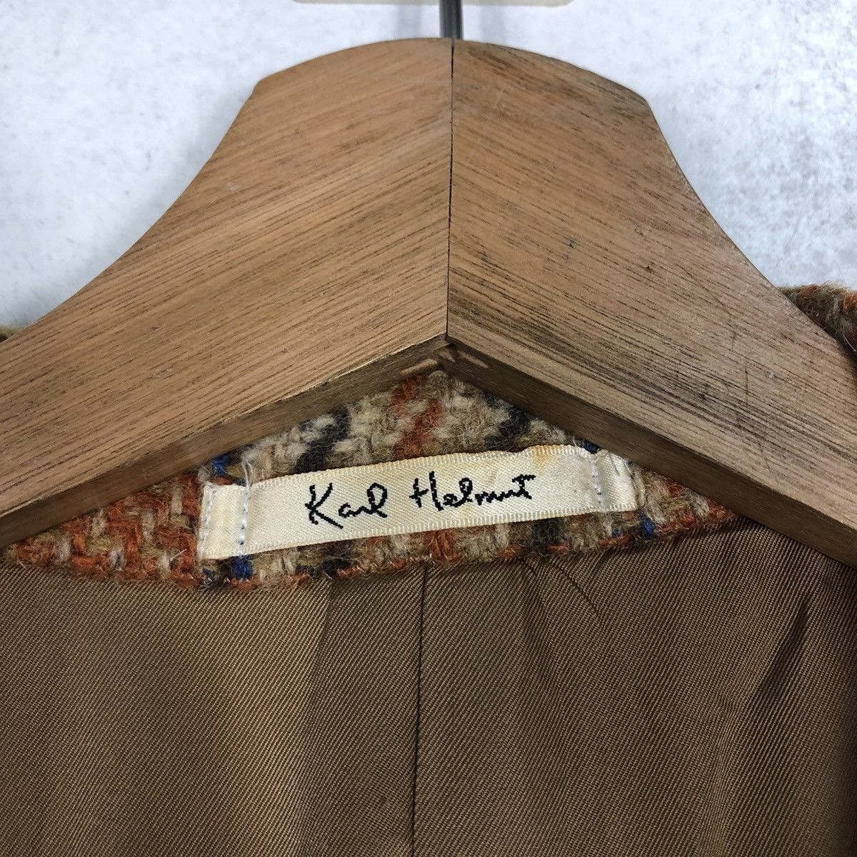 Japanese Brand 📌Vintage Wool Coats Jacket Karl Helmut Tartan Design Size US L / EU 52-54 / 3 - 19 Thumbnail