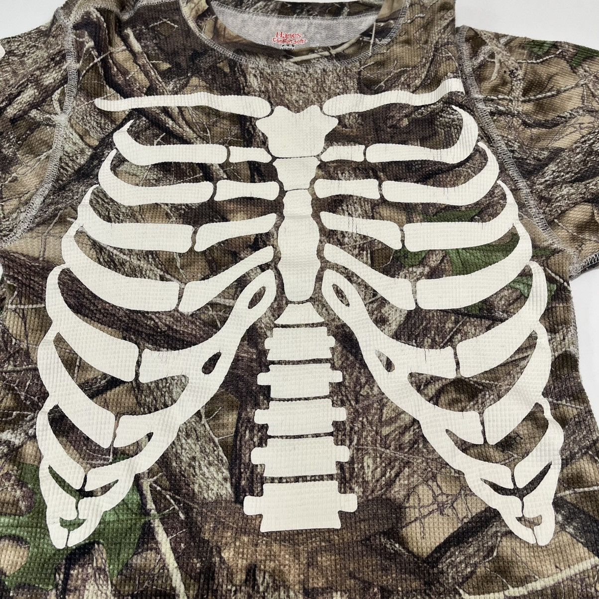 Supreme Hanes Bones Thermal Crew Woodland Camo