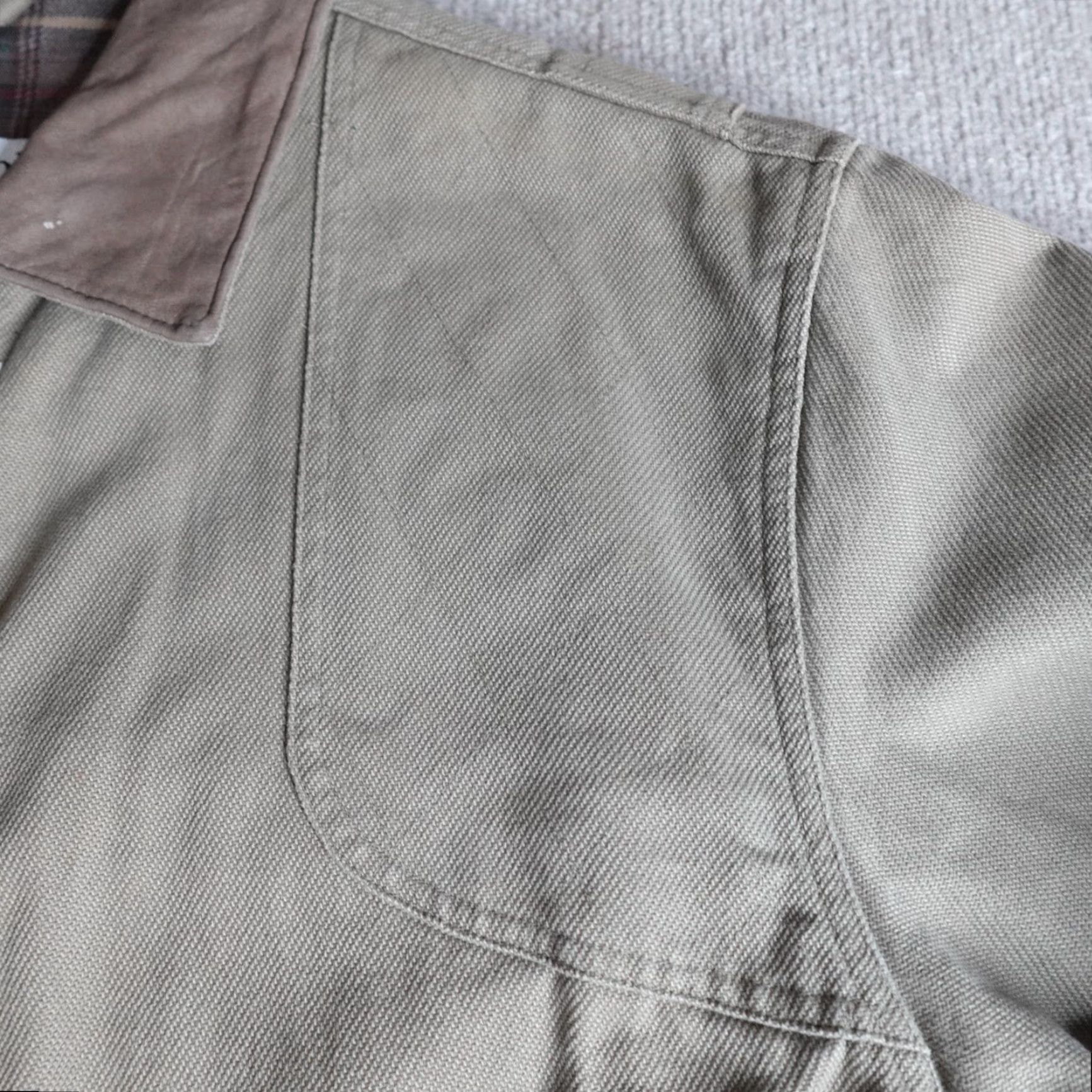 Vintage VINTAGE Columbia Jacket Mens Regular L Beige Canvas Military Jacket with Pockets Size US L / EU 52-54 / 3 - 3 Thumbnail