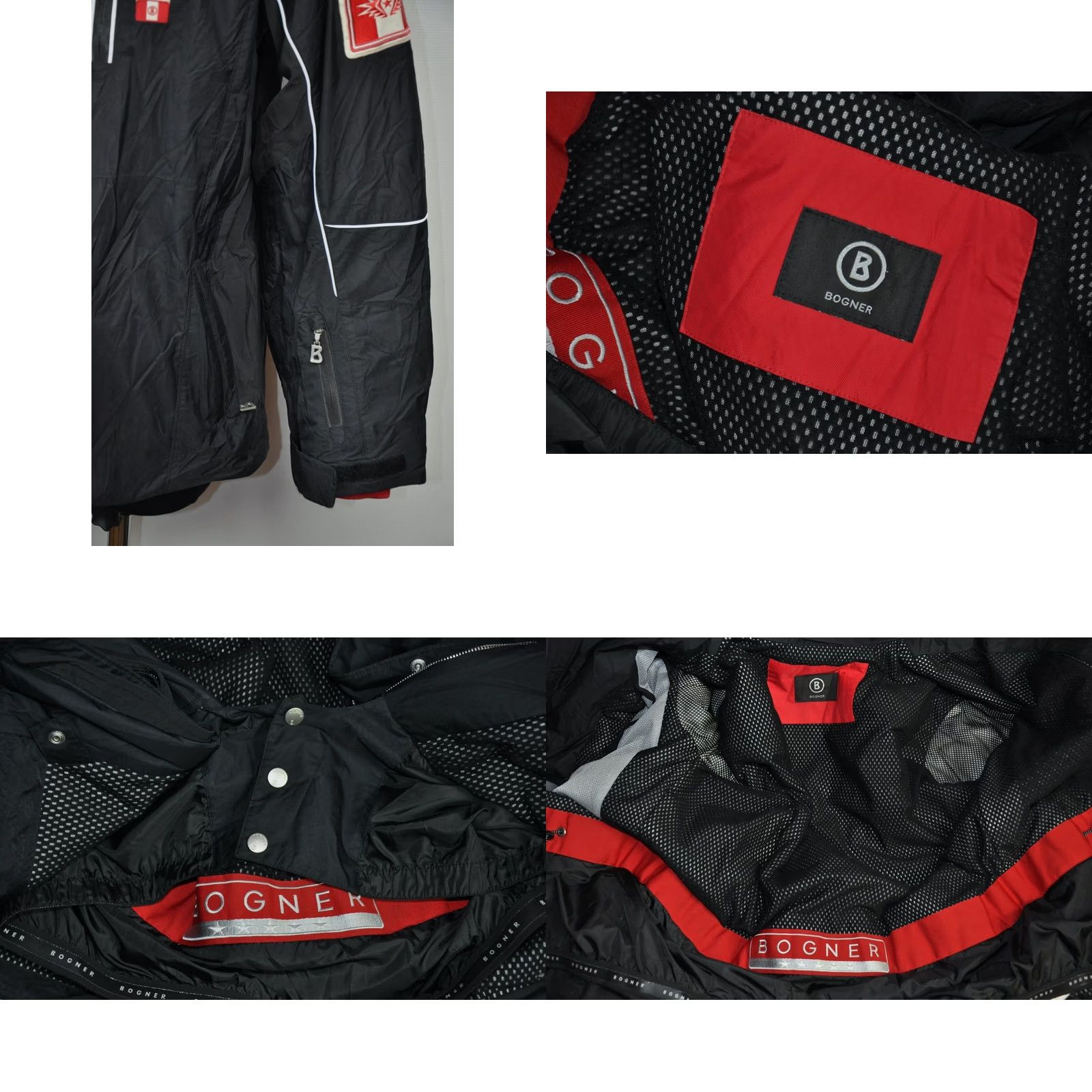 Bogner Bogner Rocky Mountains Jacket Men 42 Black Winter Skiing Snaps Zip 100% Polyester Solid Logo Casual Mens Size US XS / EU 42 / 0 - 8 Thumbnail