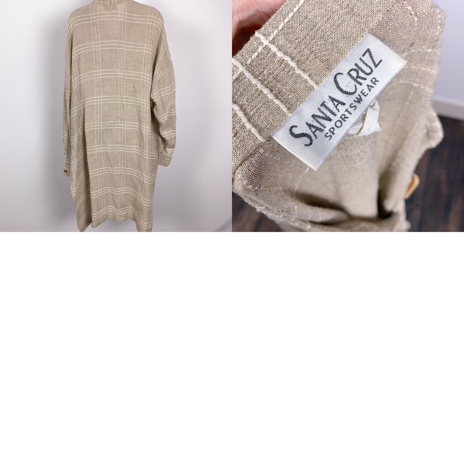 Vintage VINTAGE Santa Cruz Sportswear Cotton Rayon Oversized Lagenlook Dress Tunic XL Shirt Dress Womens Brown Size XL / US 12-14 / IT 48-50 - 8 Thumbnail
