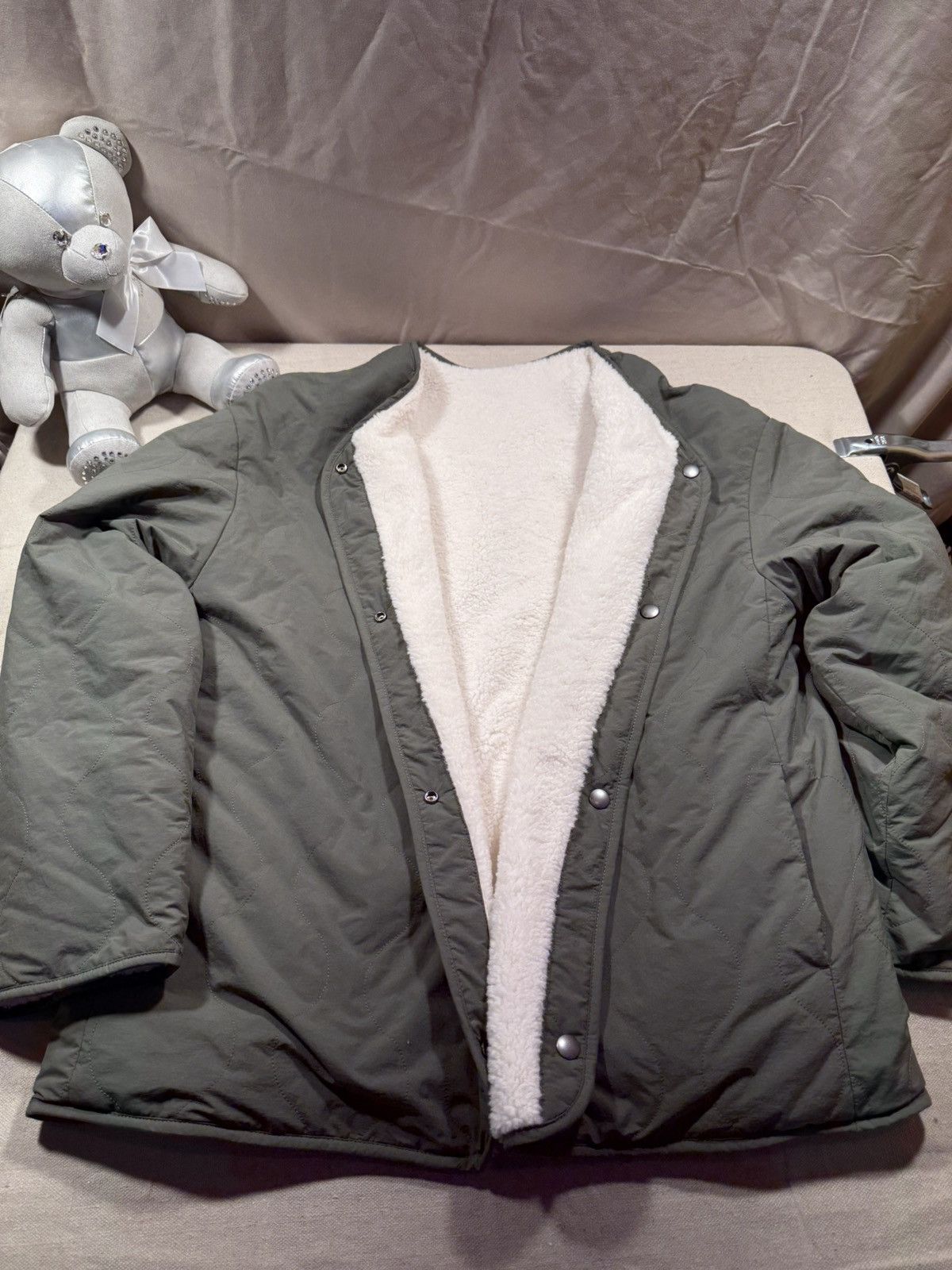 Vintage Army Green Button Up Jacket Size US L / EU 52-54 / 3 - 1 Thumbnail